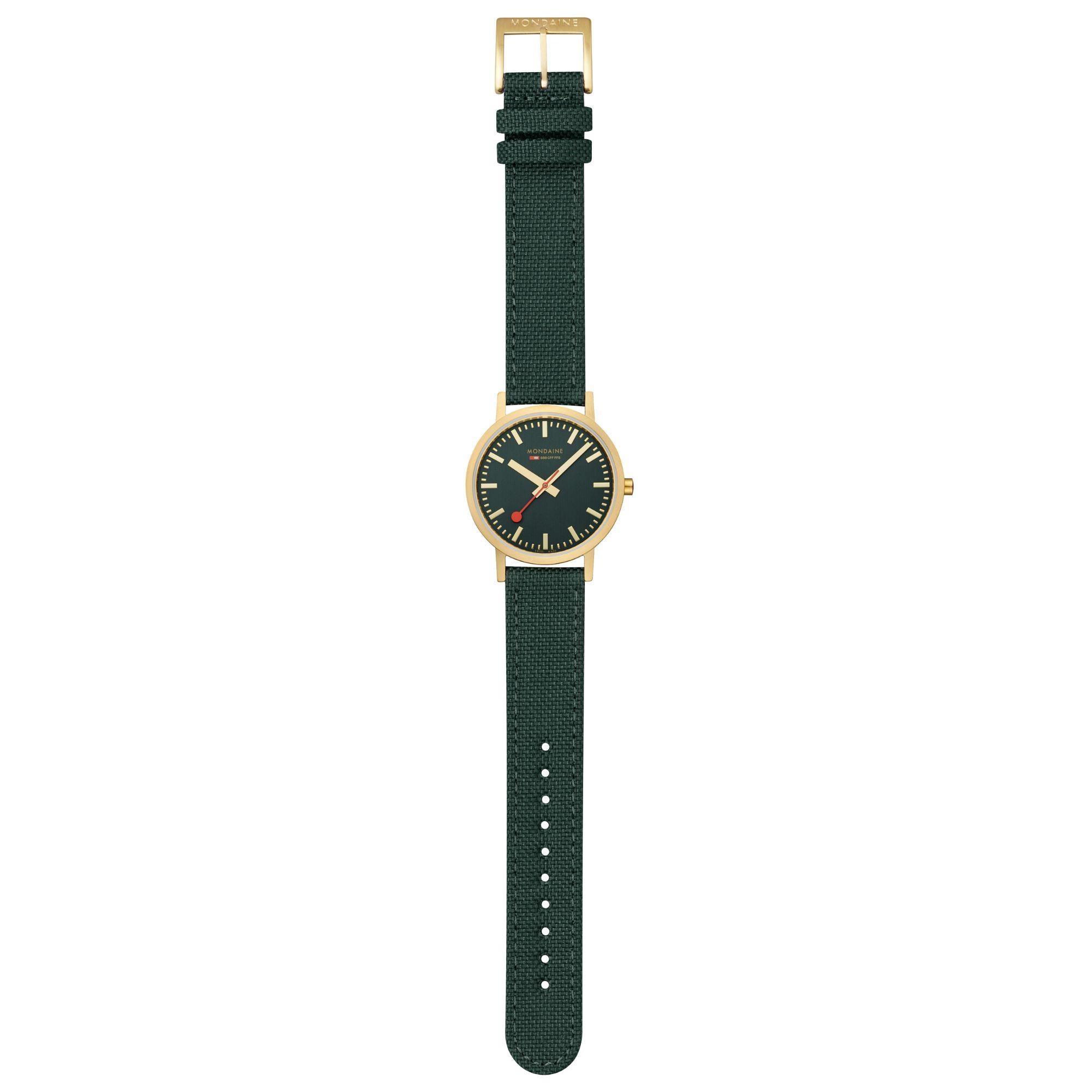 Mondaine Classic Uhr mit Waldgrünem Zifferblatt A660.30314.60SBS