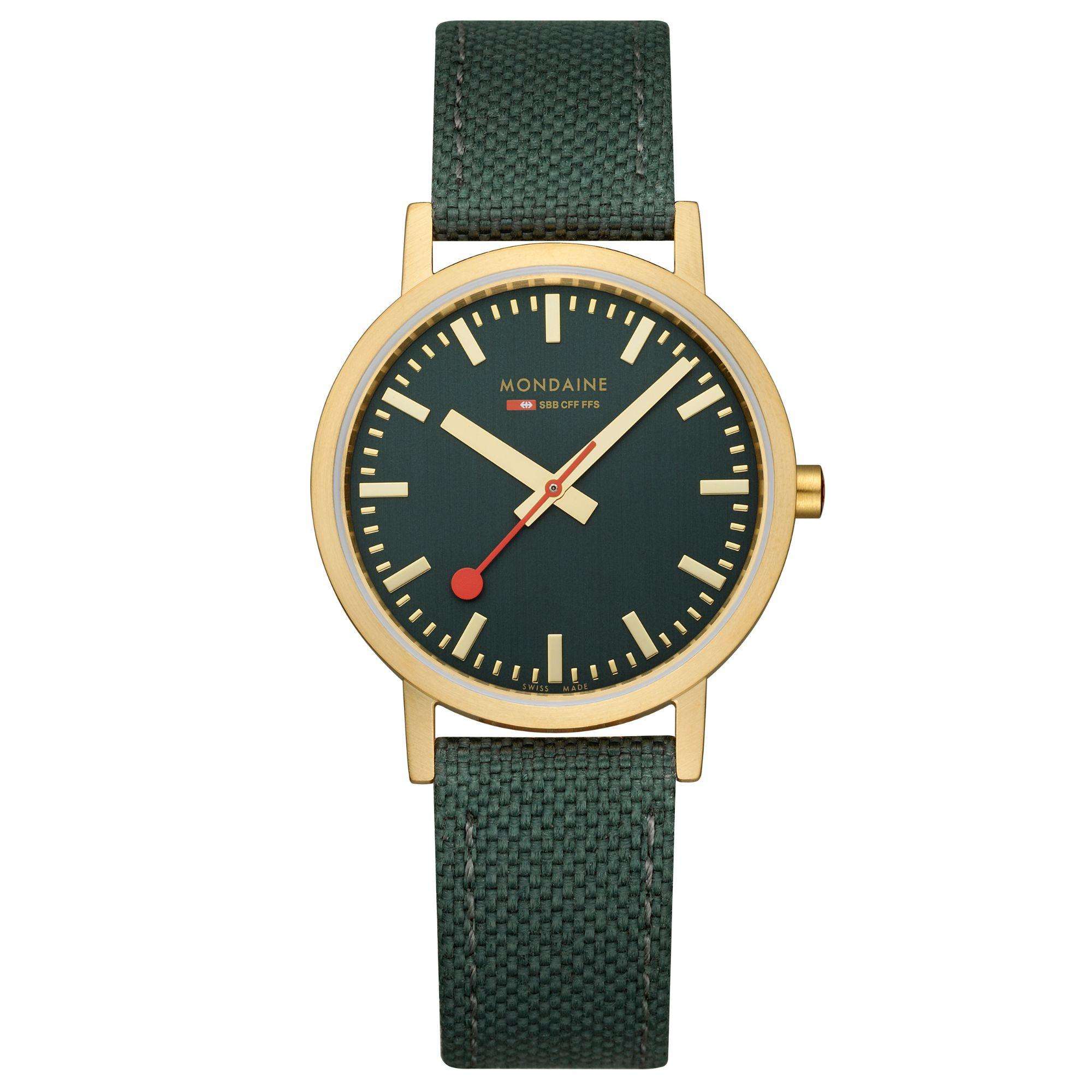 Mondaine Classic Uhr mit Waldgrünem Zifferblatt A660.30314.60SBS