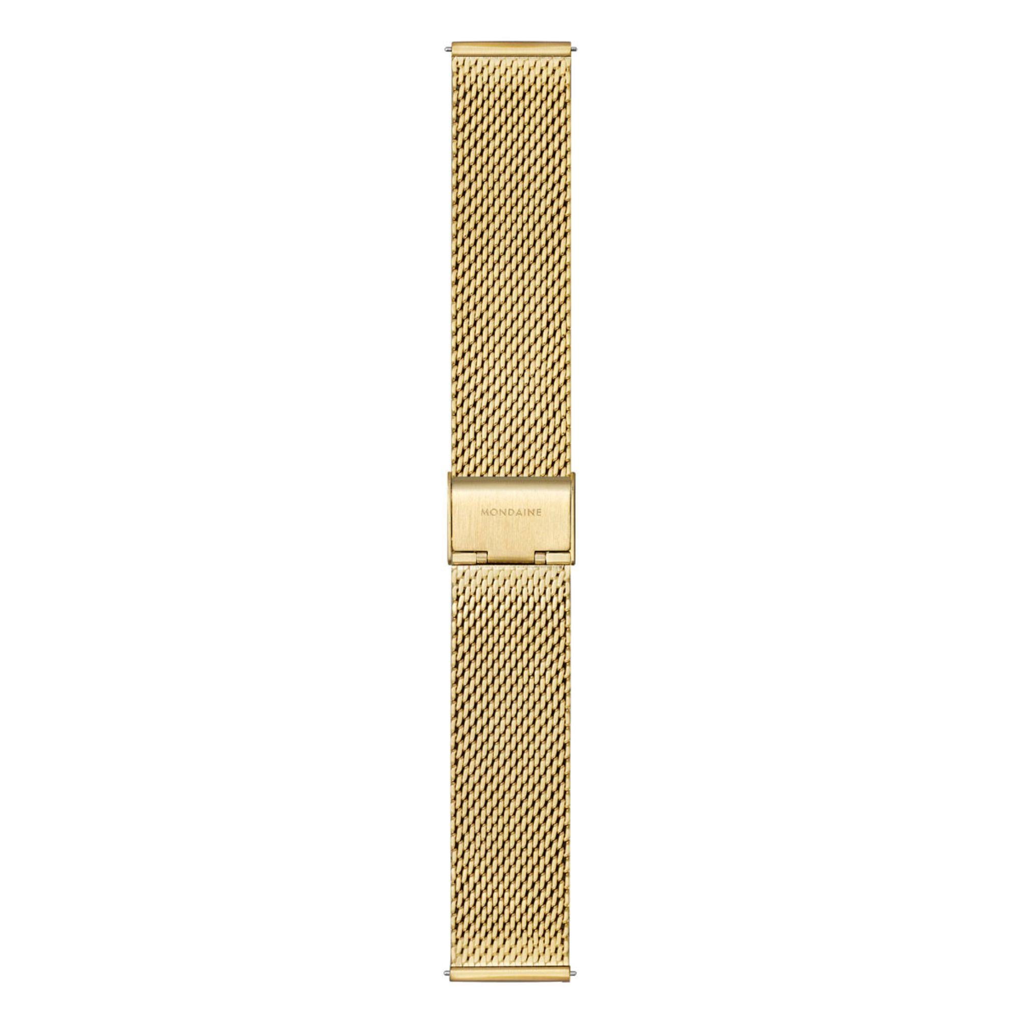 Mondaine Classic IP Gold Mesharmband Grünes Zifferblatt Uhr A660.30360.60SBM