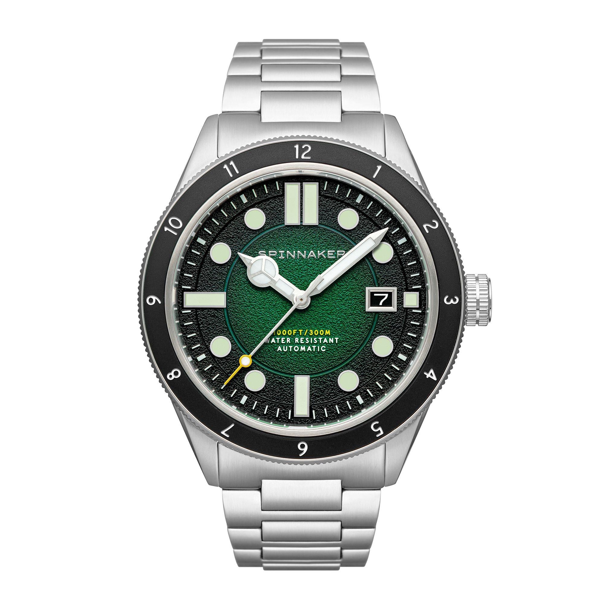 Spinnaker Cahill 300 Stein Grün Zifferblatt Edelstahlarmband Herren Uhr SP-5096-33
