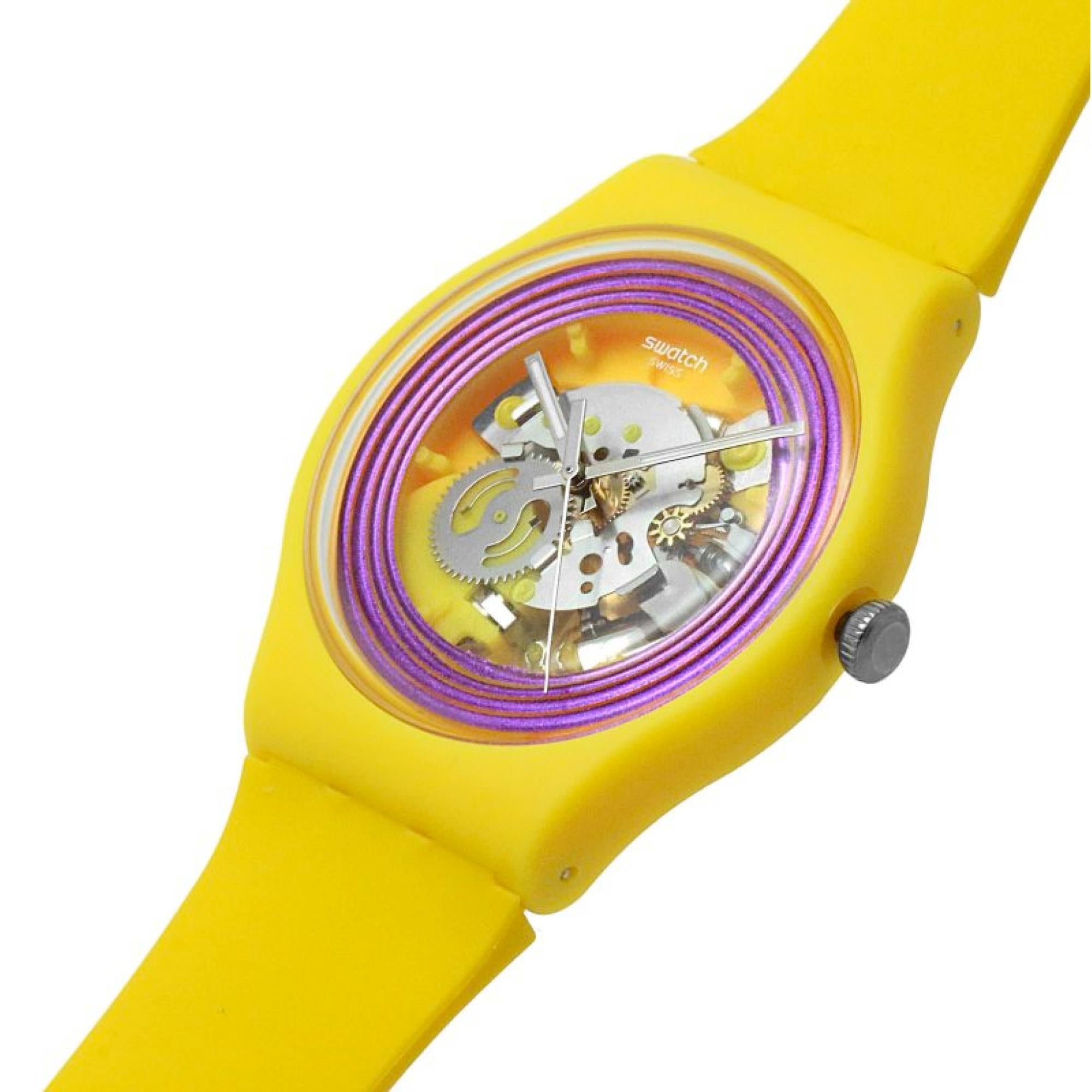 Swatch New Gent 'Purple Rings Yellow' Quartz Watch SO29J100