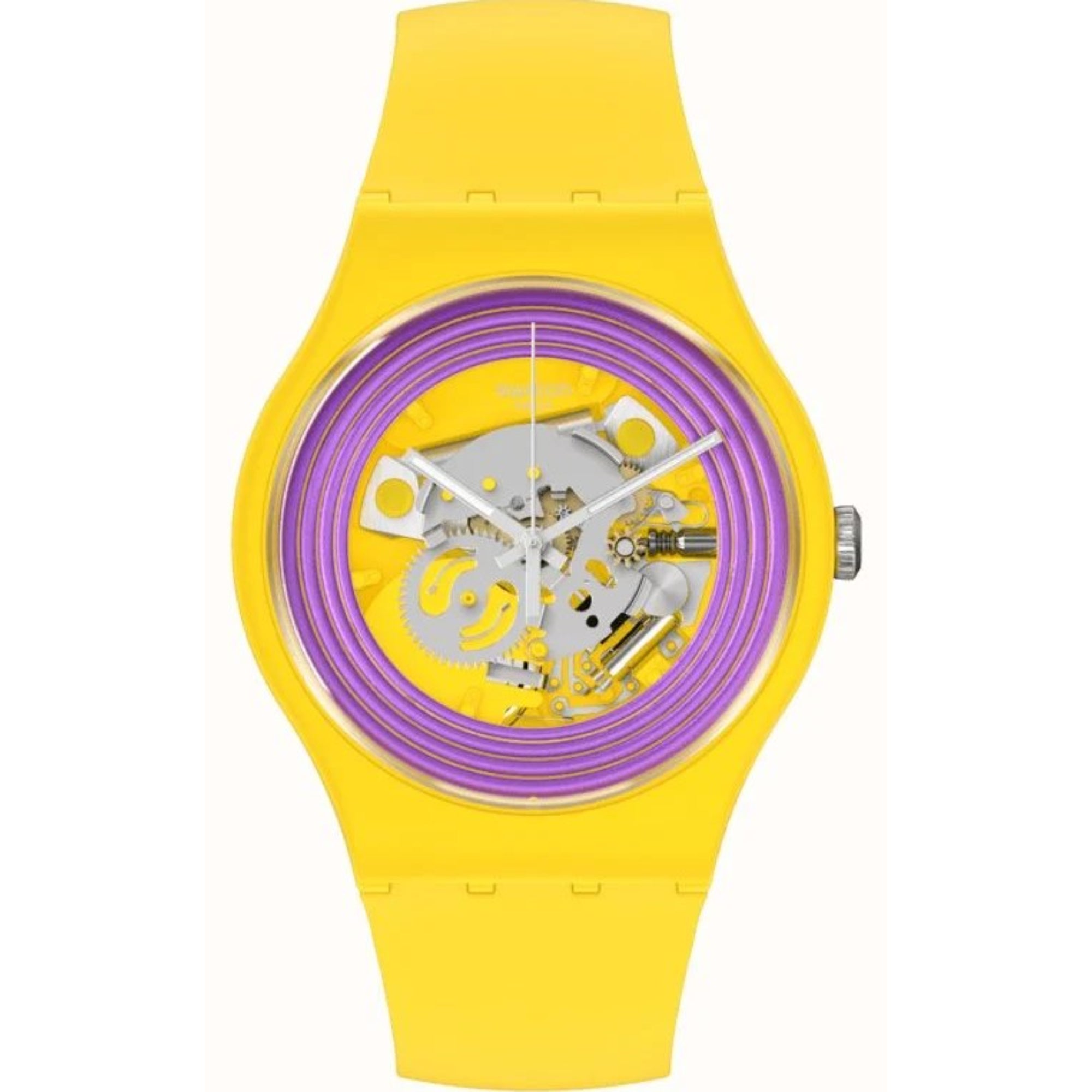 Swatch New Gent 'Purple Rings Yellow' Quartz Watch SO29J100