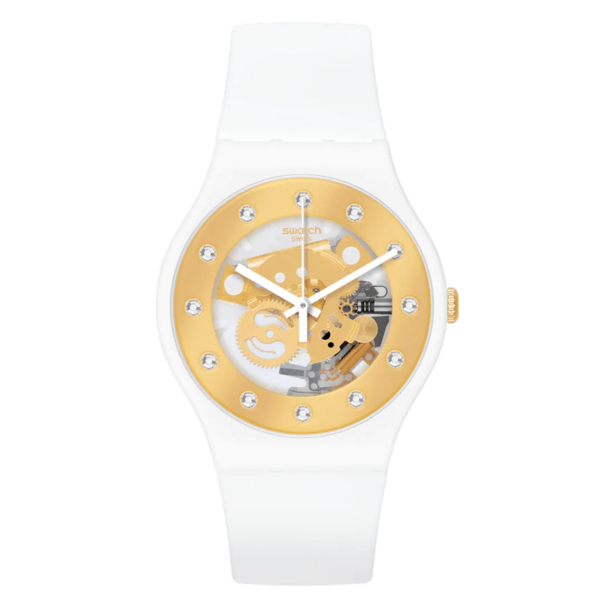 Swatch New Gent 'Sunray Glam' Quarz Damen Uhr SUOZ148