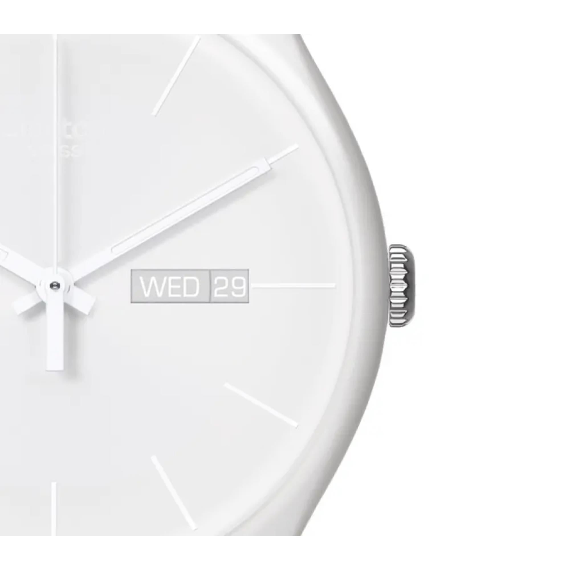 Swatch New Gent 'White Rebel Again' Quarz Uhr SO29W704