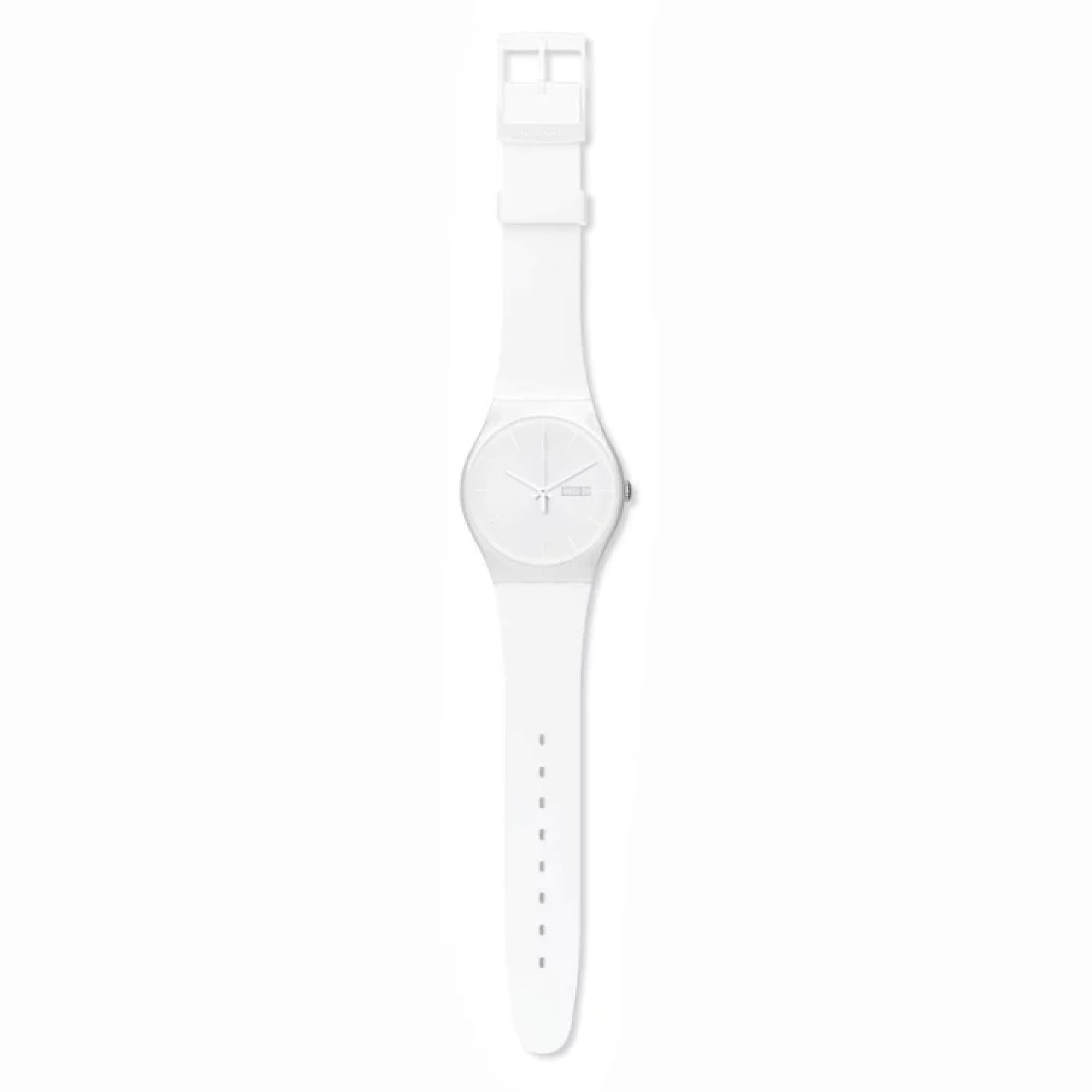 Swatch New Gent 'White Rebel Again' Quarz Uhr SO29W704