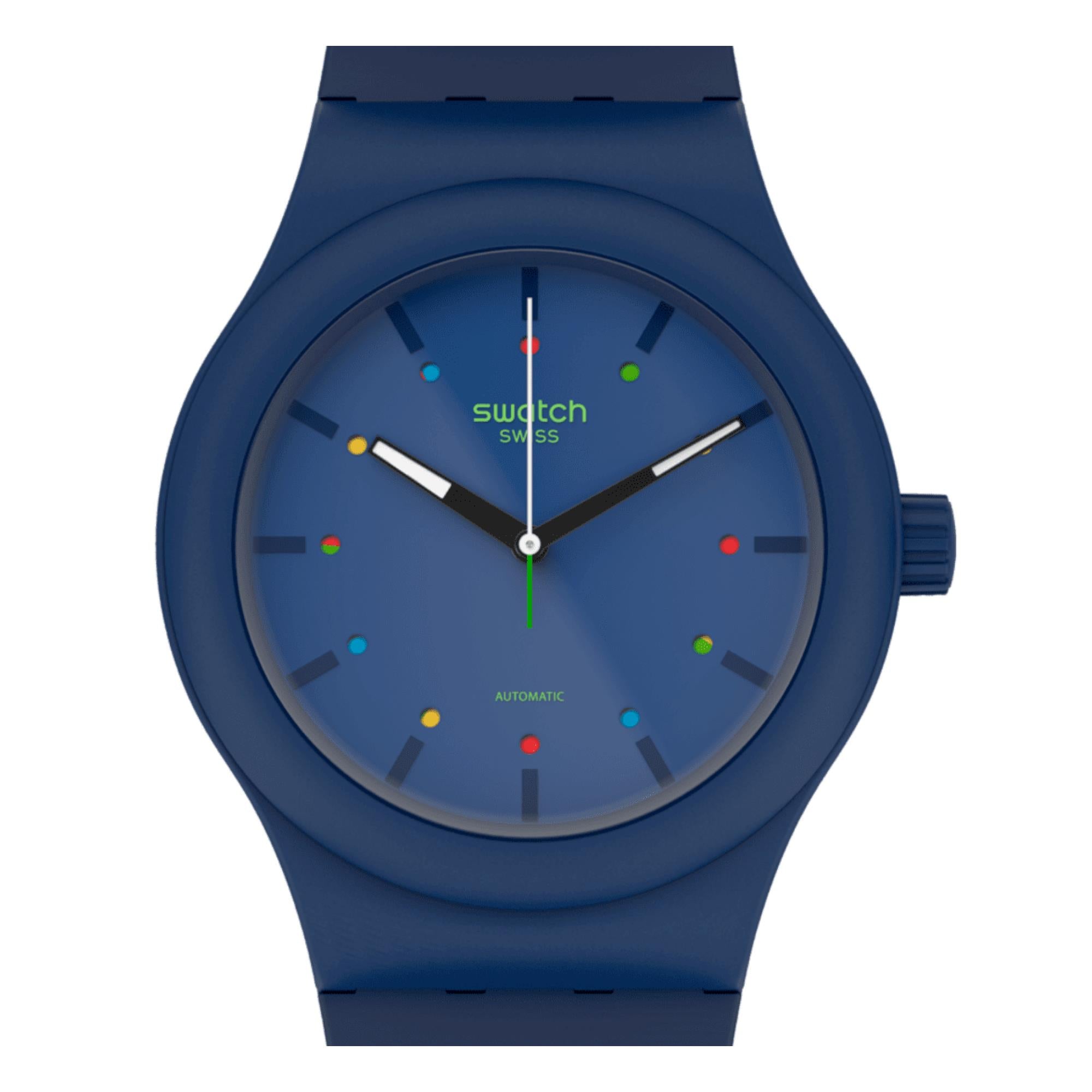 Swatch Sistem 51 '1983 Collection' Quartz Blue Dial Men's Watch SO30N400