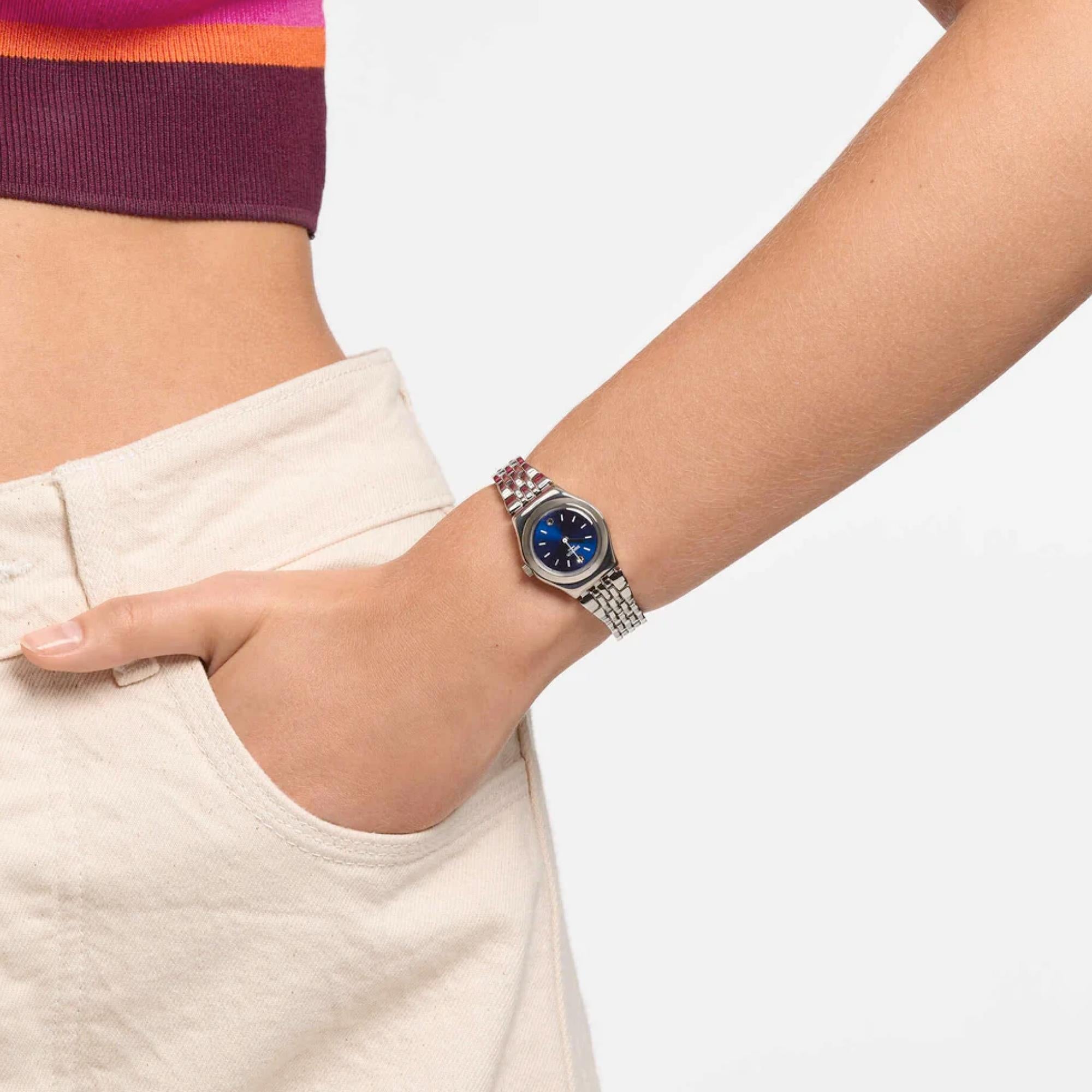 Swatch Irony Lady 'Sloane' Blau Zifferblatt Damen Uhr YSS288G