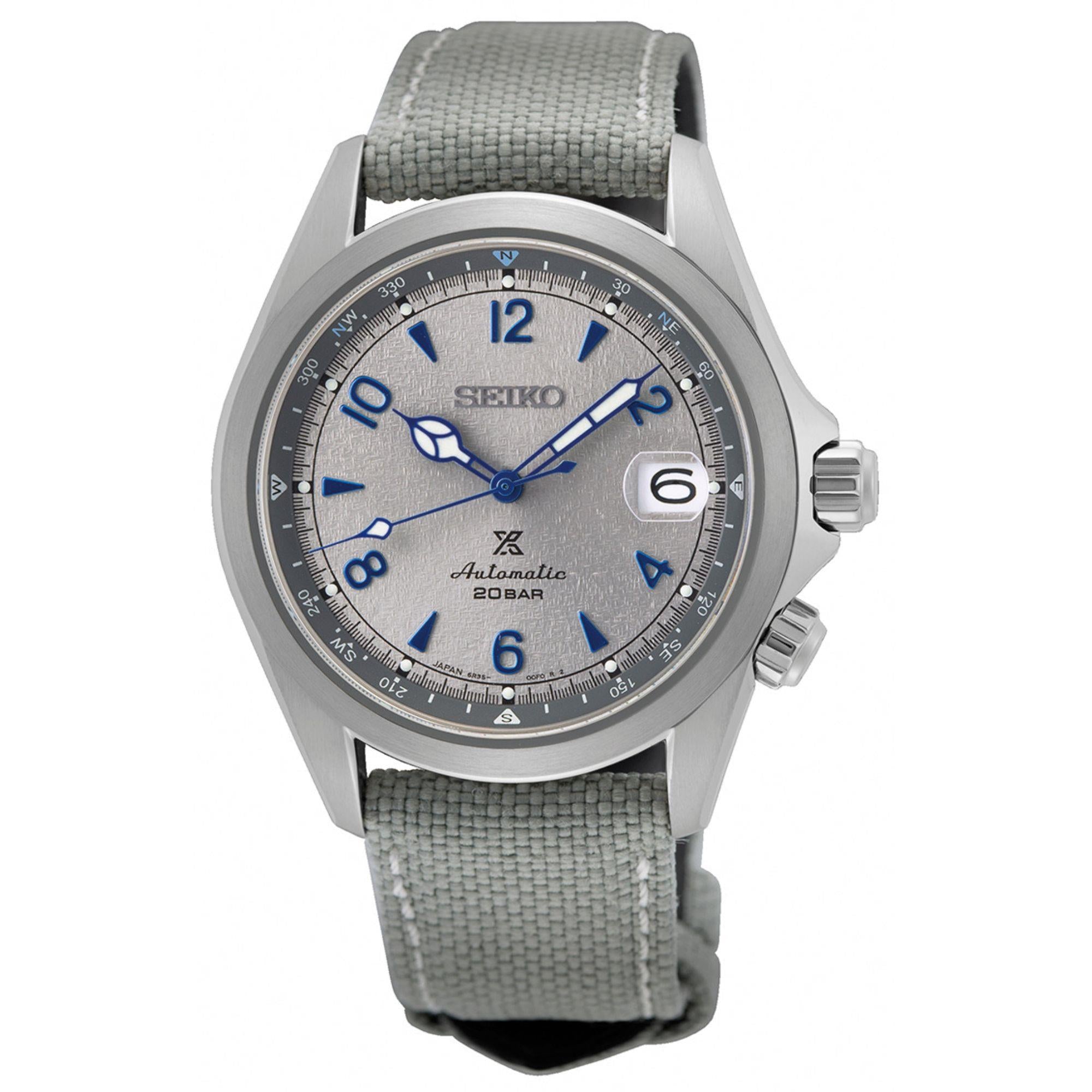 Seiko Prospex "Rock Face" Europäische Limited Edition ‘Alpinist’ Graues Zifferblatt Edelstahl Herren Uhr SPB355J1