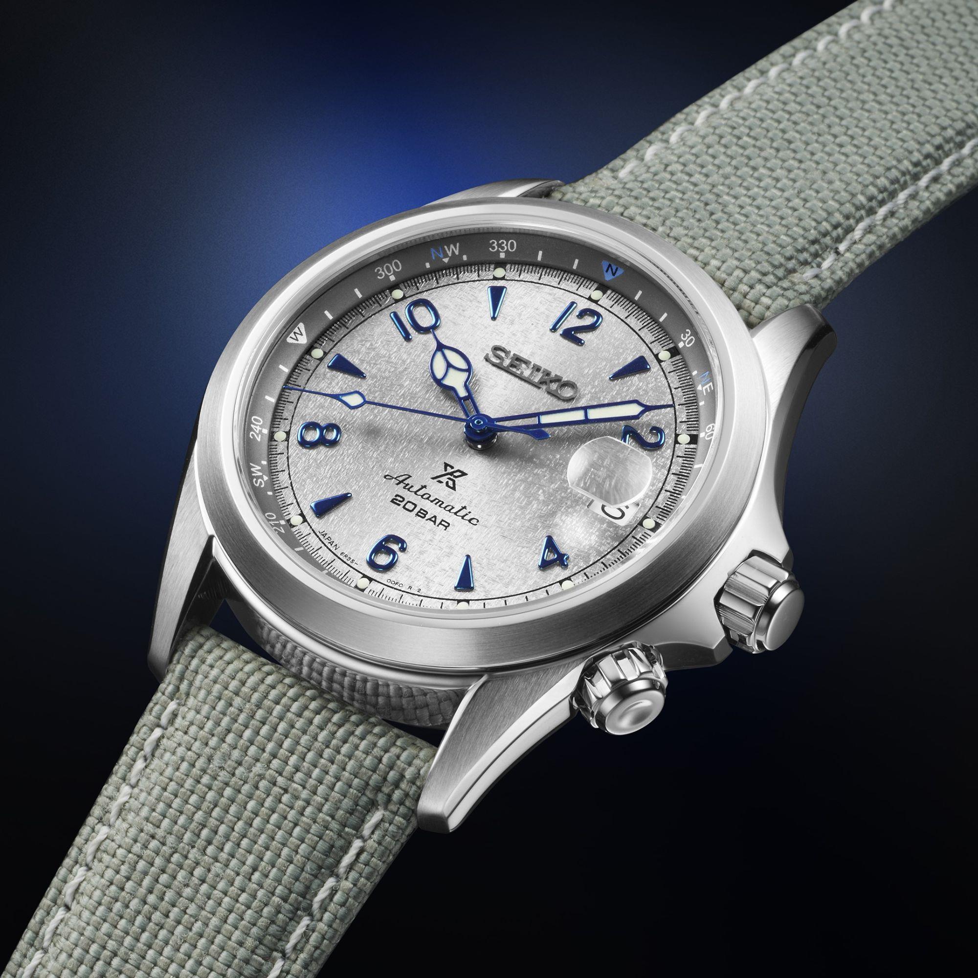 Seiko Prospex "Rock Face" Europäische Limited Edition ‘Alpinist’ Graues Zifferblatt Edelstahl Herren Uhr SPB355J1