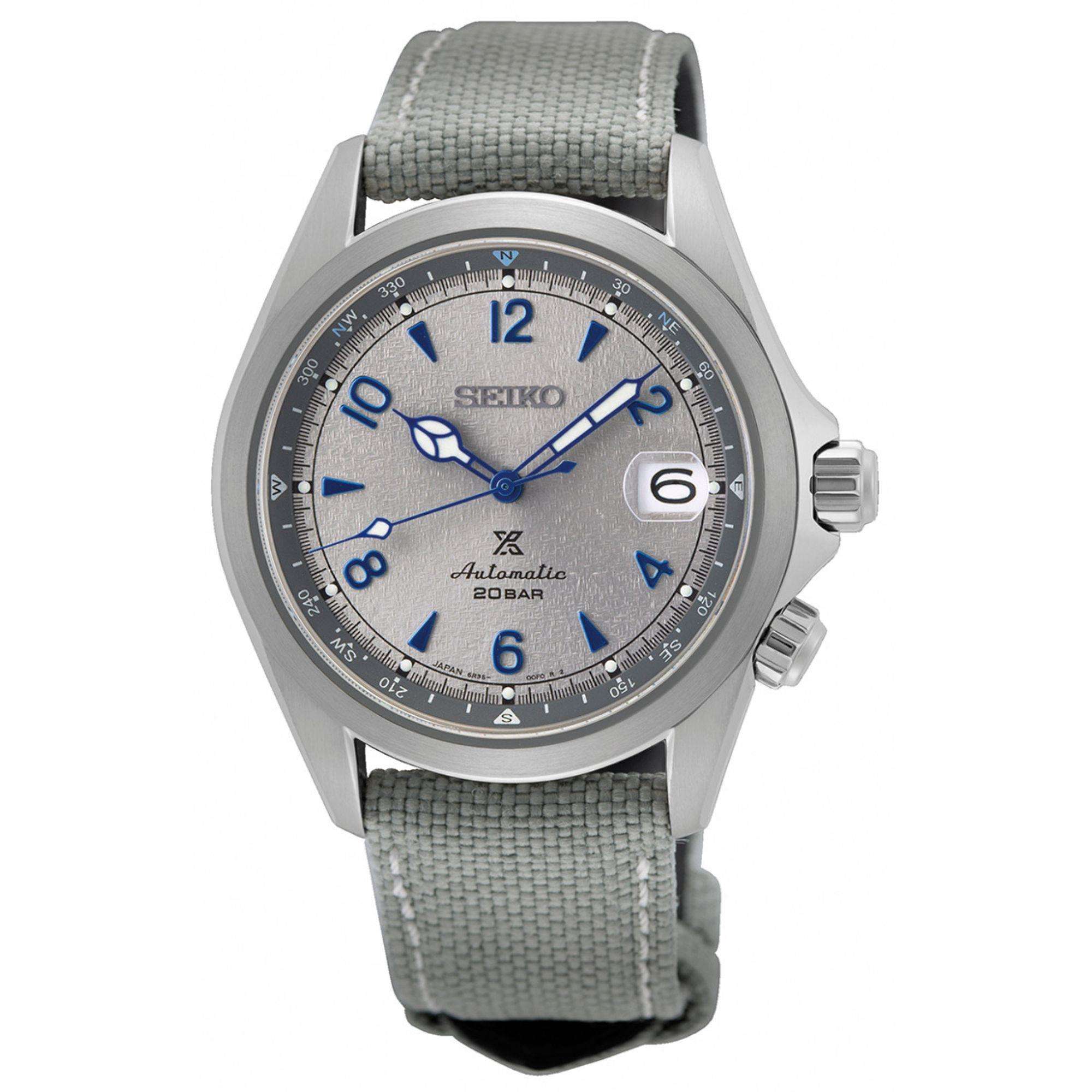 Seiko Prospex "Rock Face" Europäische Limited Edition ‘Alpinist’ Graues Zifferblatt Edelstahl Herren Uhr SPB355J1