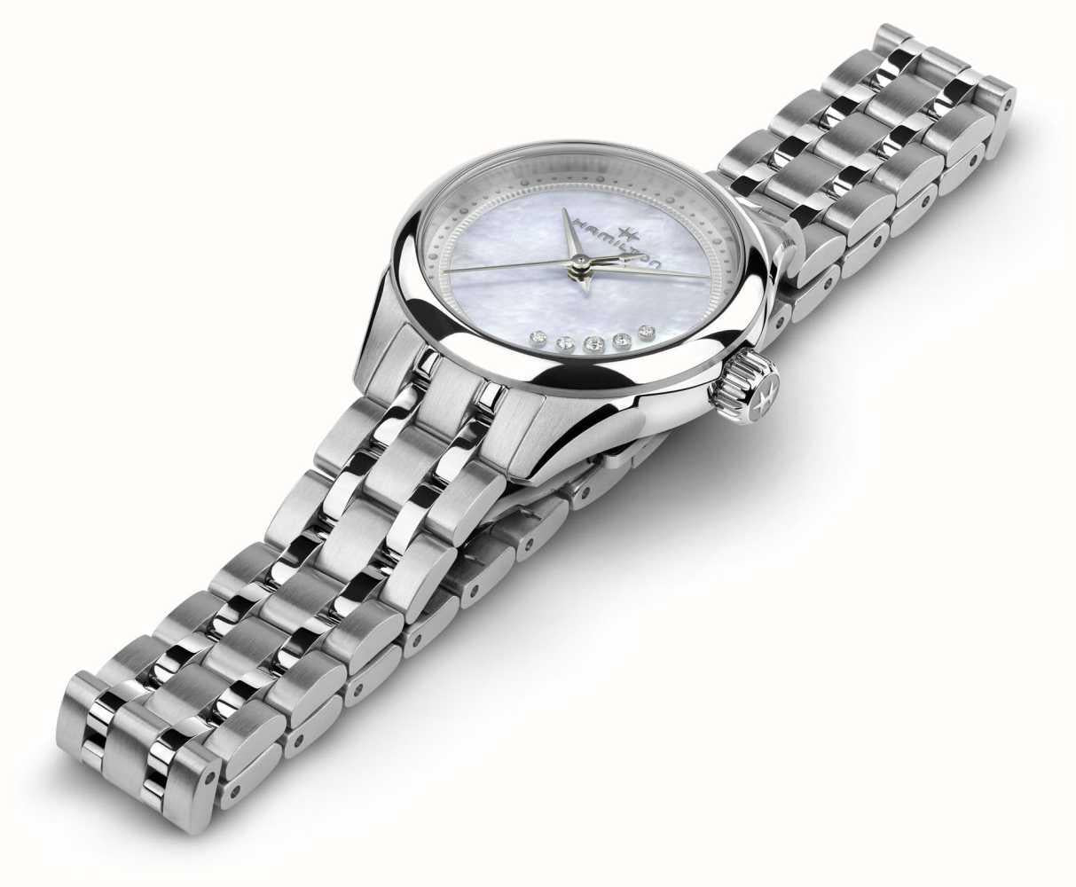 Hamilton Jazzmaster 26mm Mother of Pearl Dial Steel Womens Quartz Watch H32111190