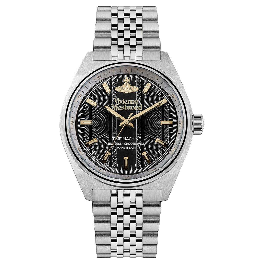 Vivienne Westwood Sydenham Black Dial Stainless Steel Bracelet Men's Watch VV251BKSL