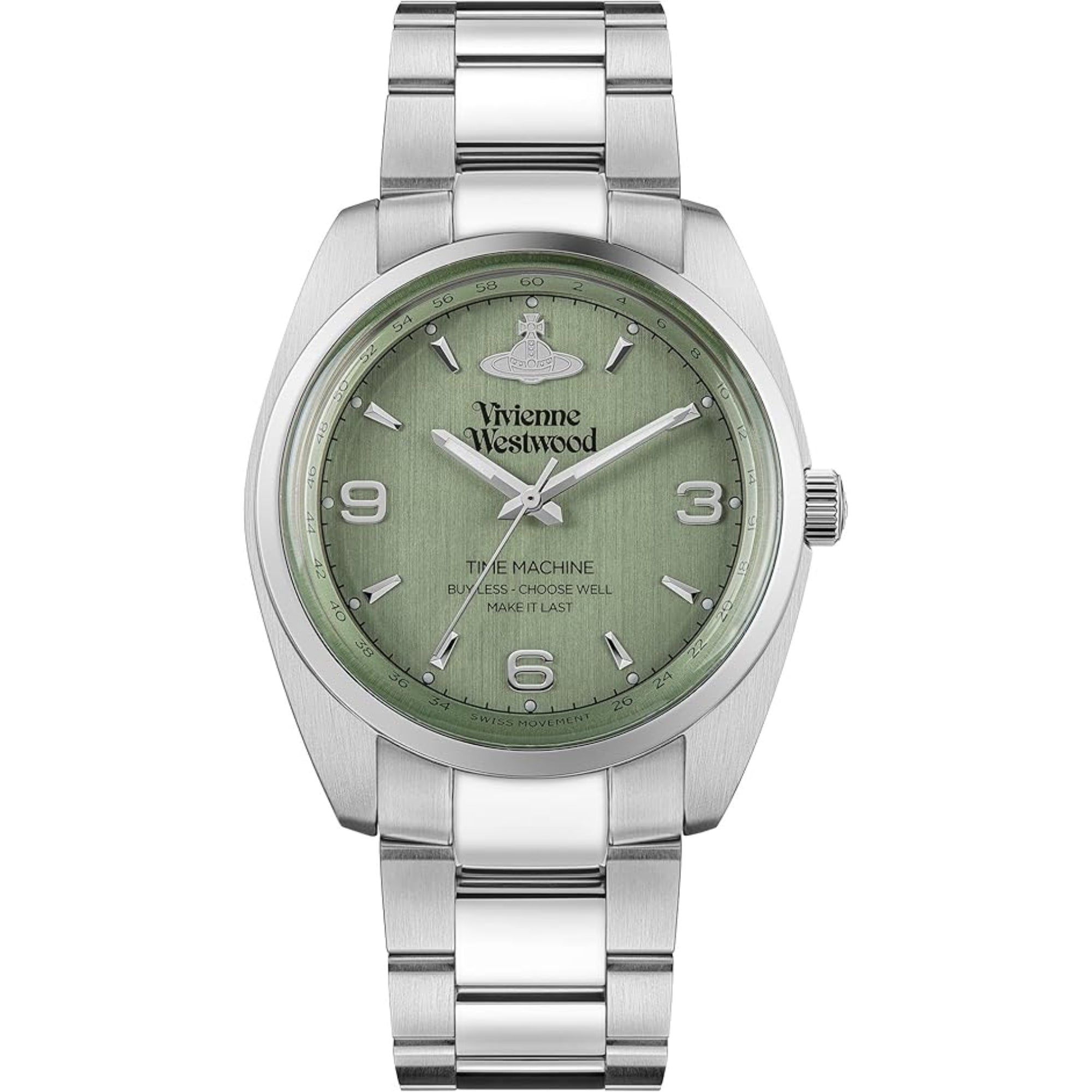 Vivienne Westwood Pennington Green Dial  Steel Bracelet Strap Watch VV274GRSL