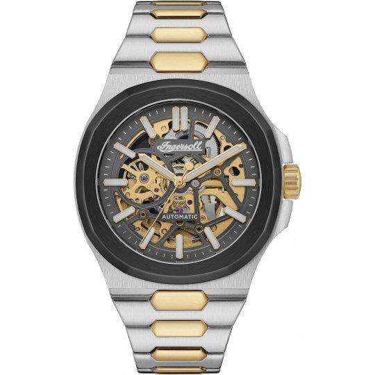 Ingersoll 1892 The Catalina Automatische Graues Zifferblatt Zweifarbiges Edelstahlarmband Herrenarmbanduhr I12504