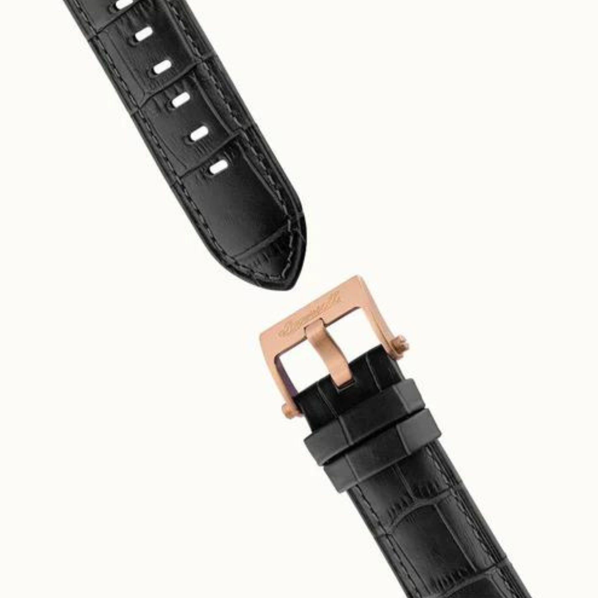 Ingersoll 1892 The Shelby Automatische Herrenarmbanduhr mit Grauem Zifferblatt und Schwarzem Lederarmband - I12002