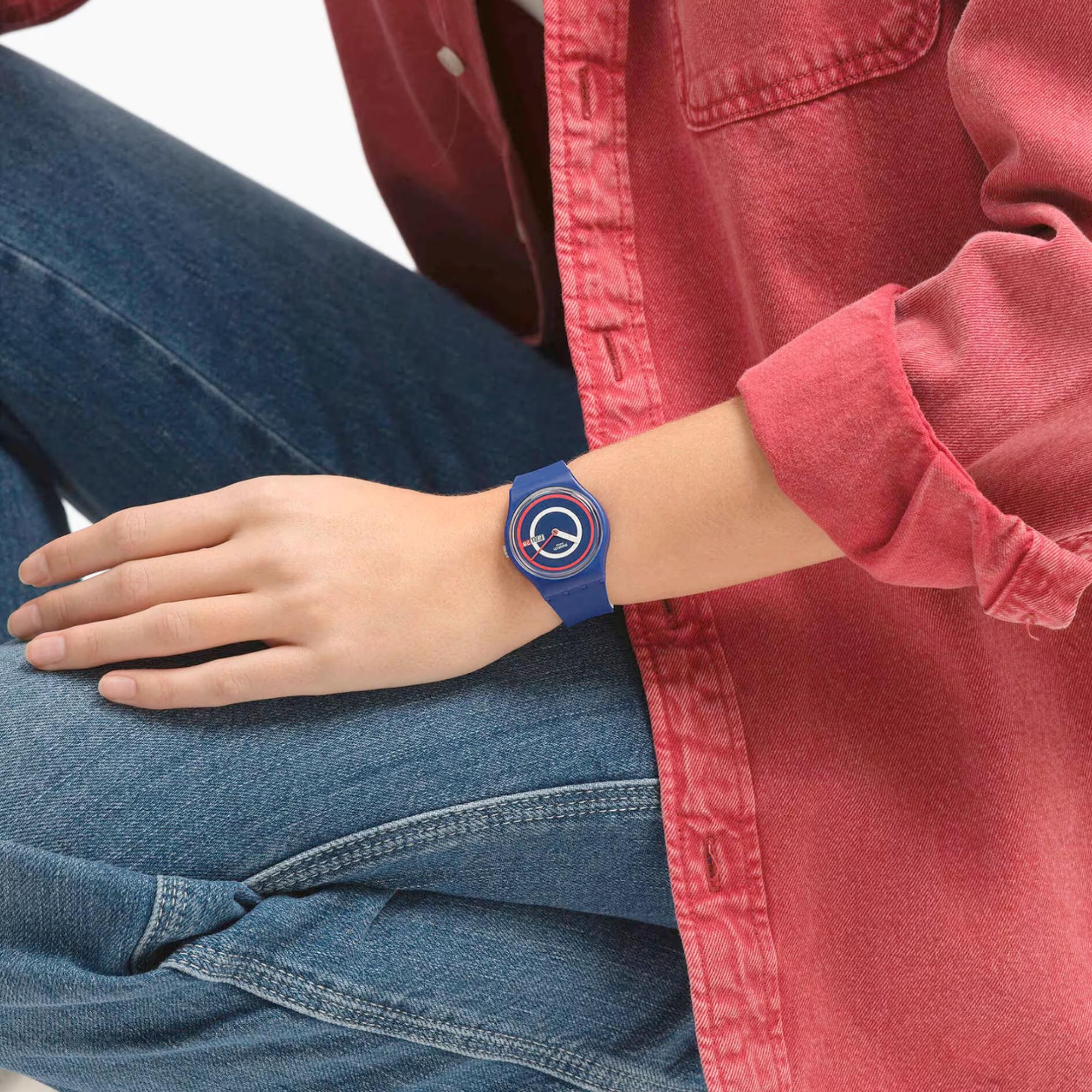 Swatch Die Januar Kollektion Blau Zu Basics Quarz SO28N703
