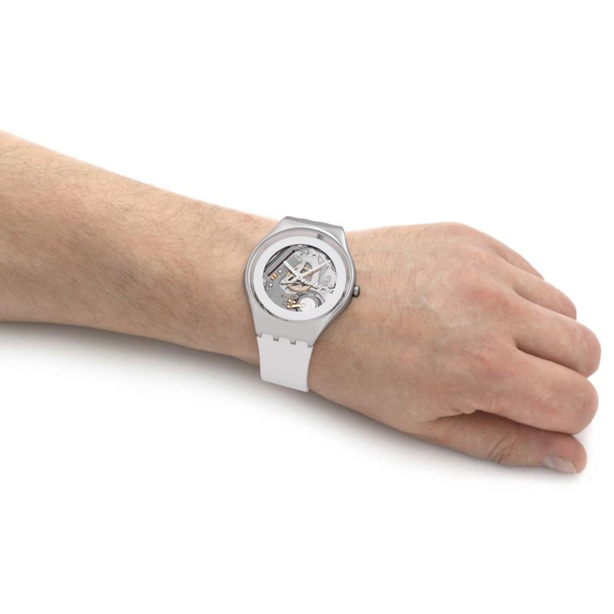 Swatch PURE WHITE IRONY Herren Uhr SYXS138