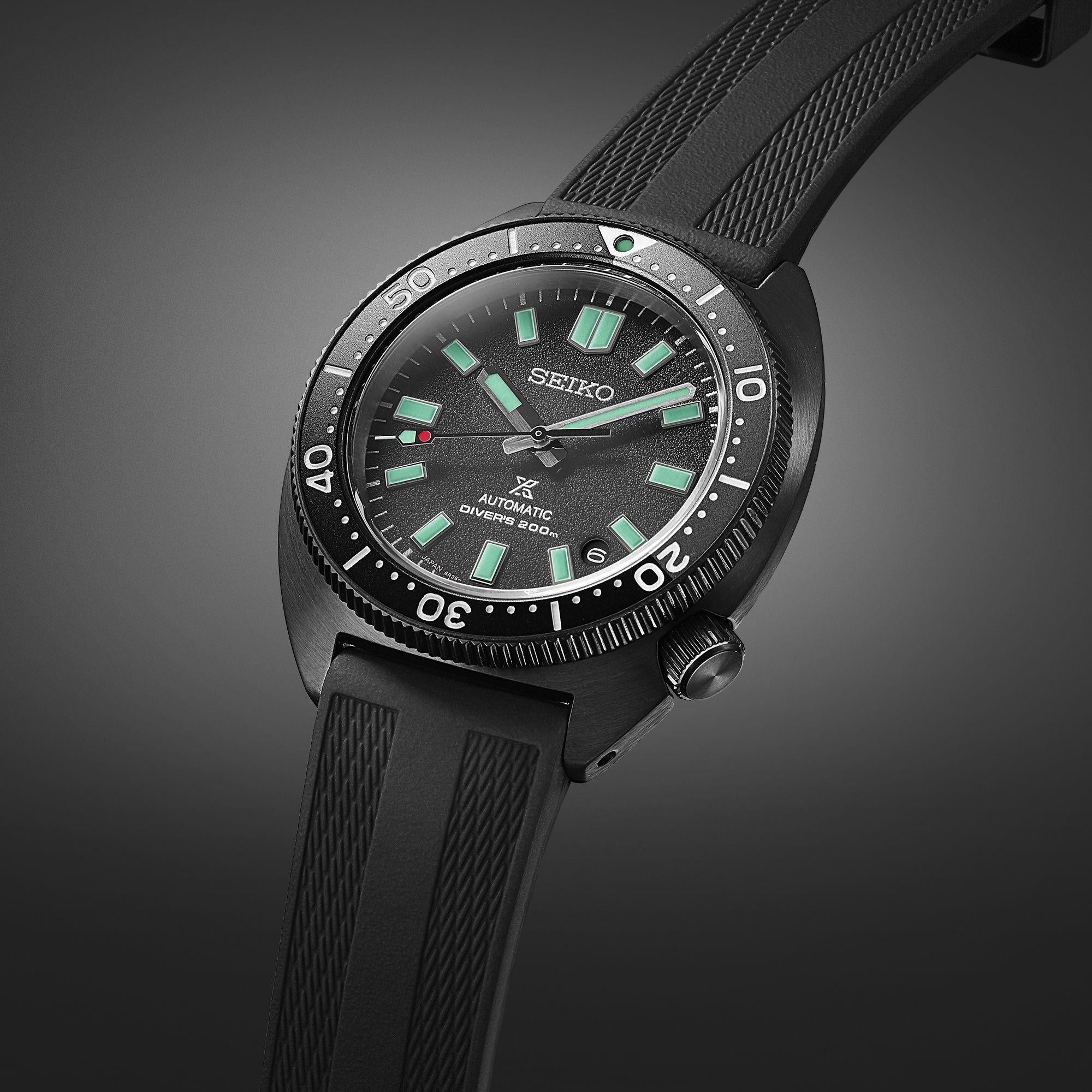 Seiko Prospex Black Series Night Turtle Automatik Schwarzes PVD Herren Uhr SPB335J1