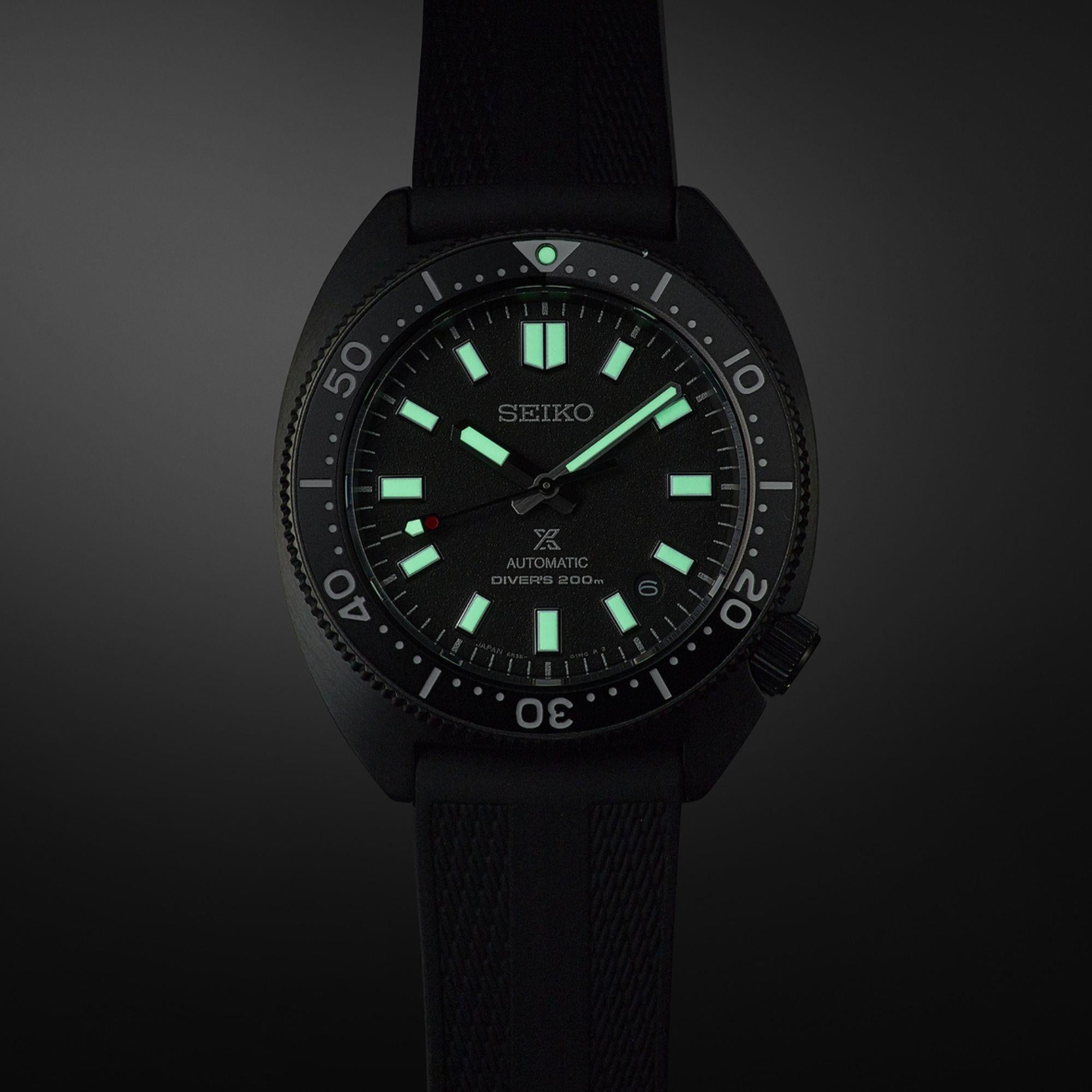 Seiko Prospex Black Series Night Turtle Automatik Schwarzes PVD Herren Uhr SPB335J1