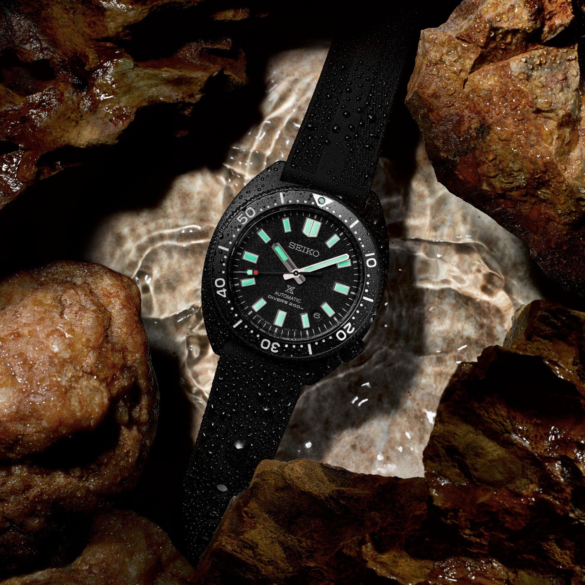 Seiko Prospex Black Series Night Turtle Automatik Schwarzes PVD Herren Uhr SPB335J1