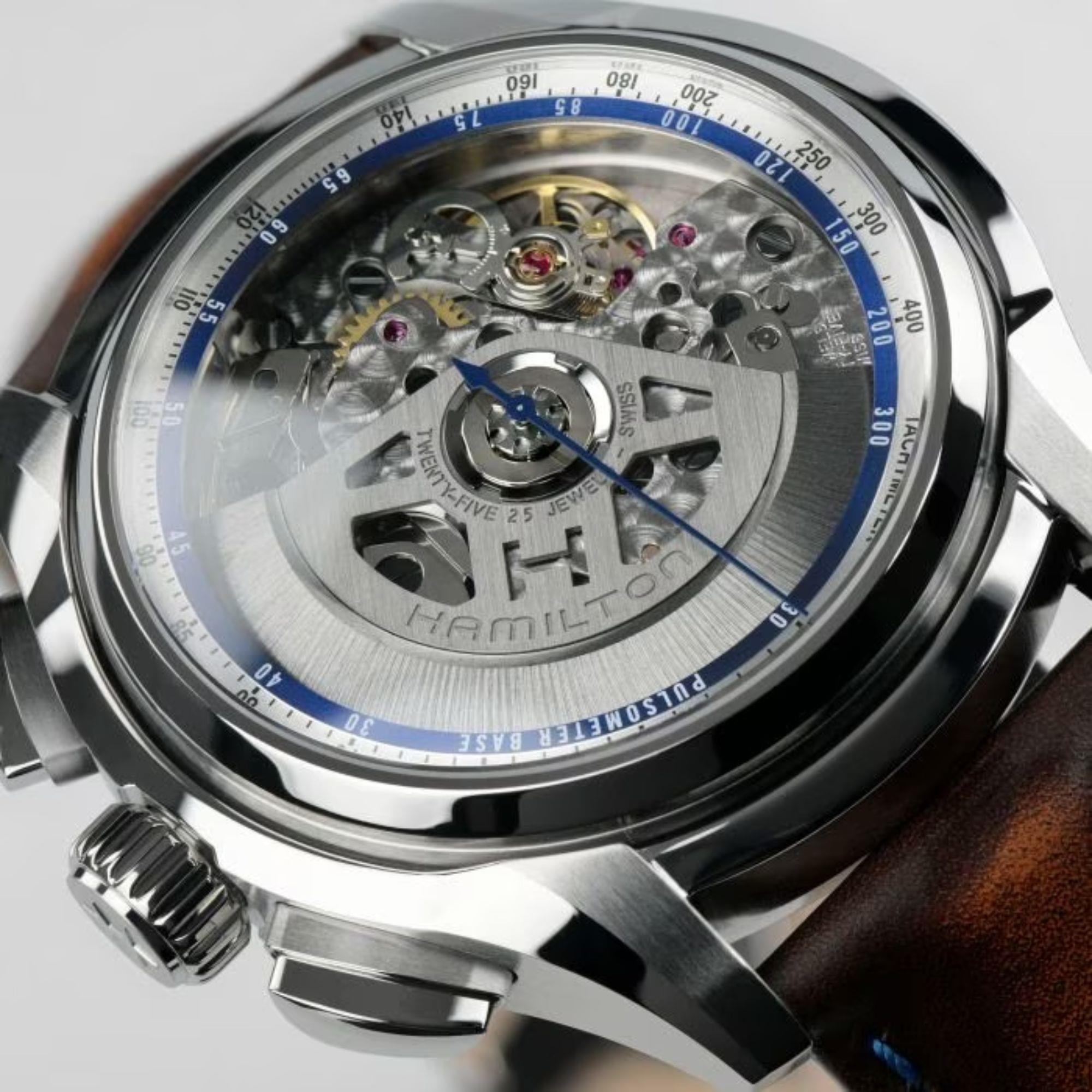 Hamilton Jazzmaster 44mm Face 2 Face III Limited Edition Silbernes Zifferblatt Leder Herren Automatik Uhr H32876550