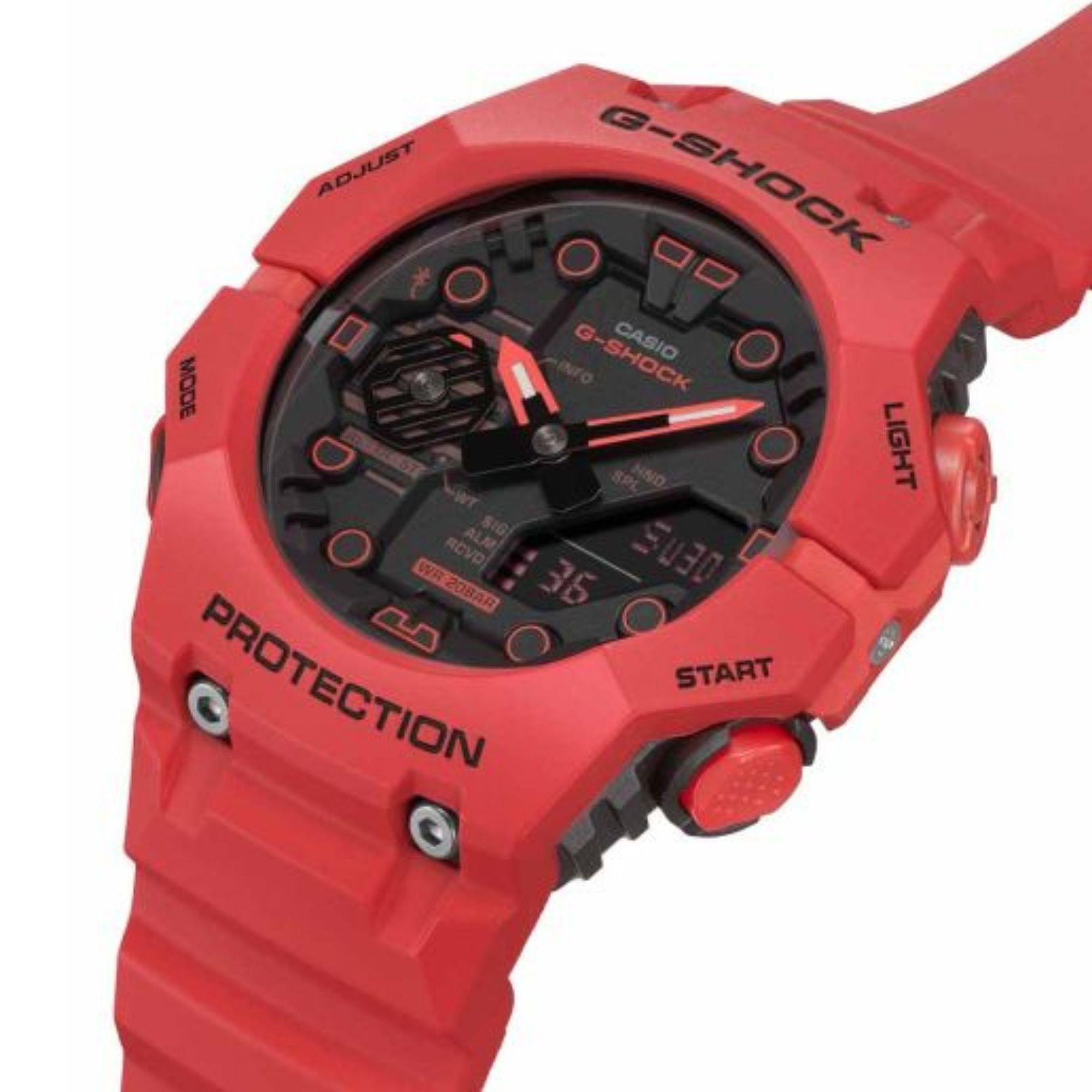 Casio G-Shock Rote Integrierte Lünette und Band GA-B001 Serie GA-B001-4AER
