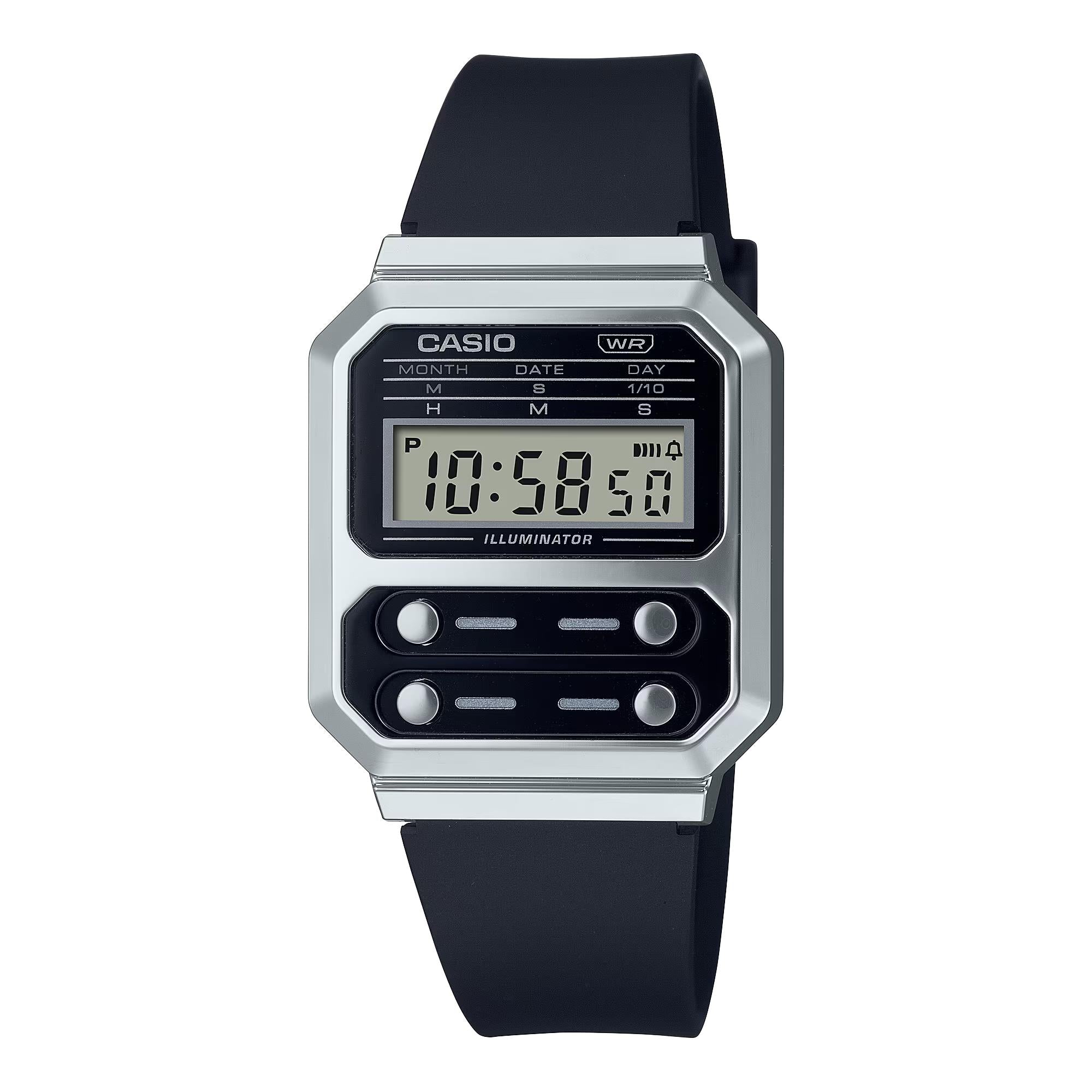 Casio Herren Vintage Kollektion Schwarze Herren Uhr A100WEF-1AEF