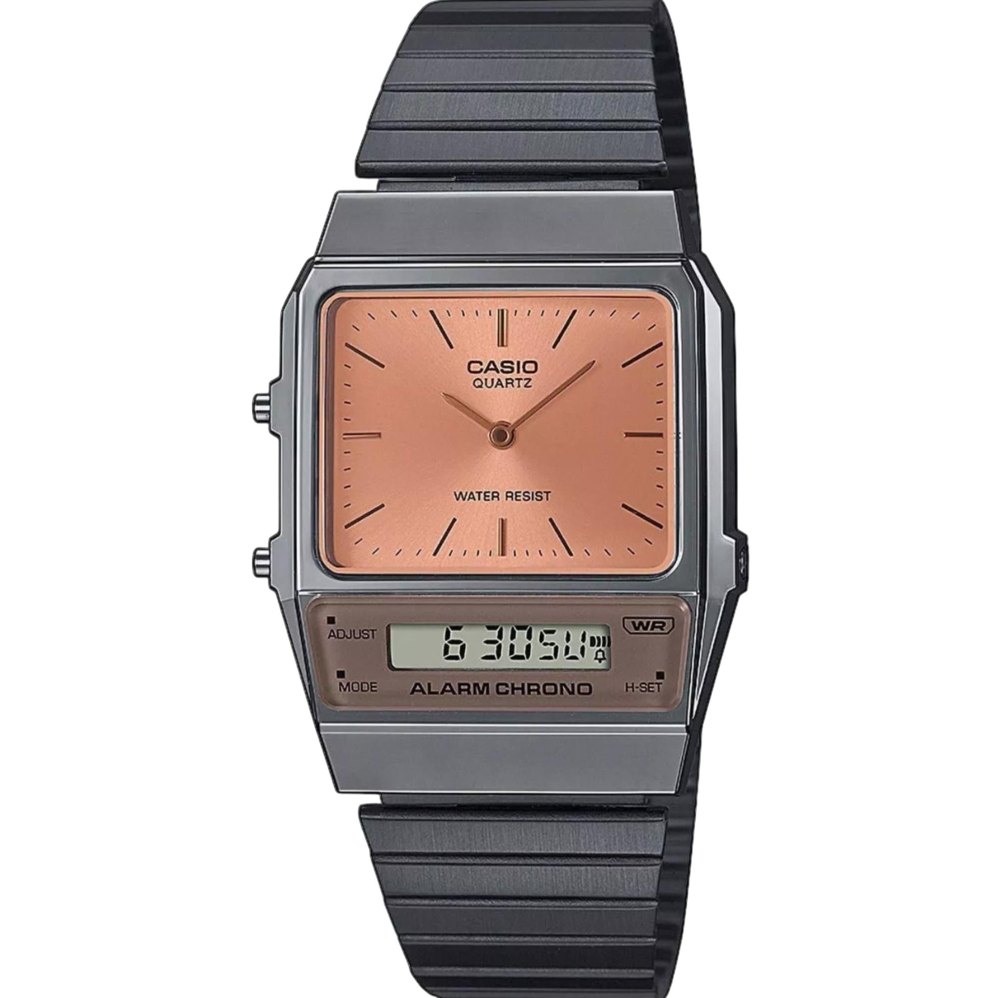 Casio Vintage Edgy Orange Quarzarmband Herren Uhr AQ-800ECGG-4AEF