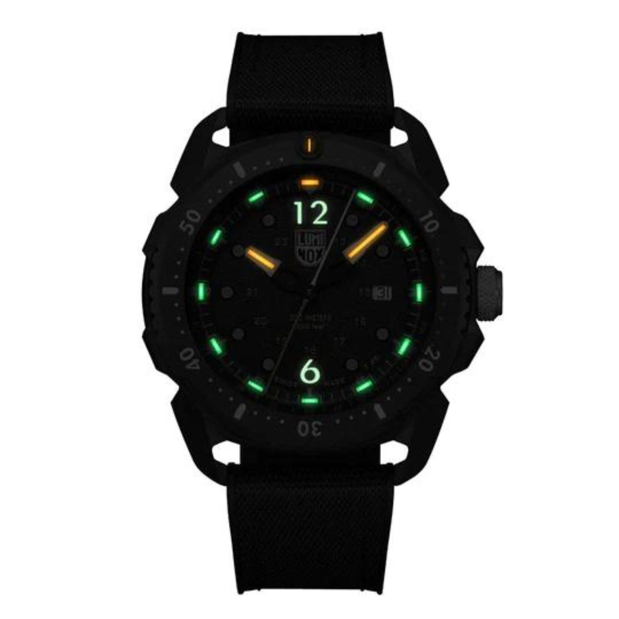 Luminox ICE SAR Arctic 1050 SERIE Schwarzes Zifferblatt mit schwarzem Gummiarmband