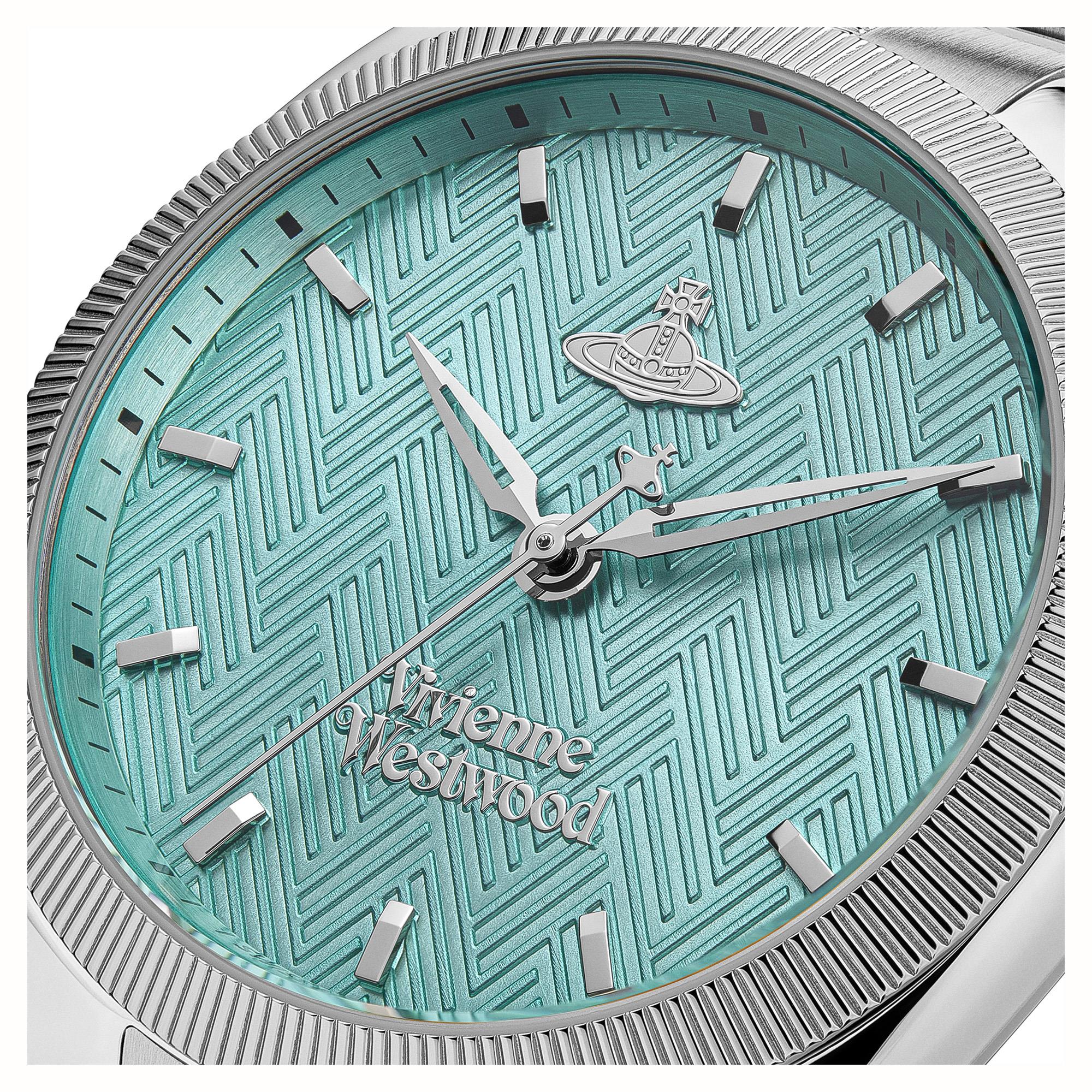 Vivienne Westwood The Mews Turquoise Dial Stainless Steel Bracelet Watch VV281TQSL