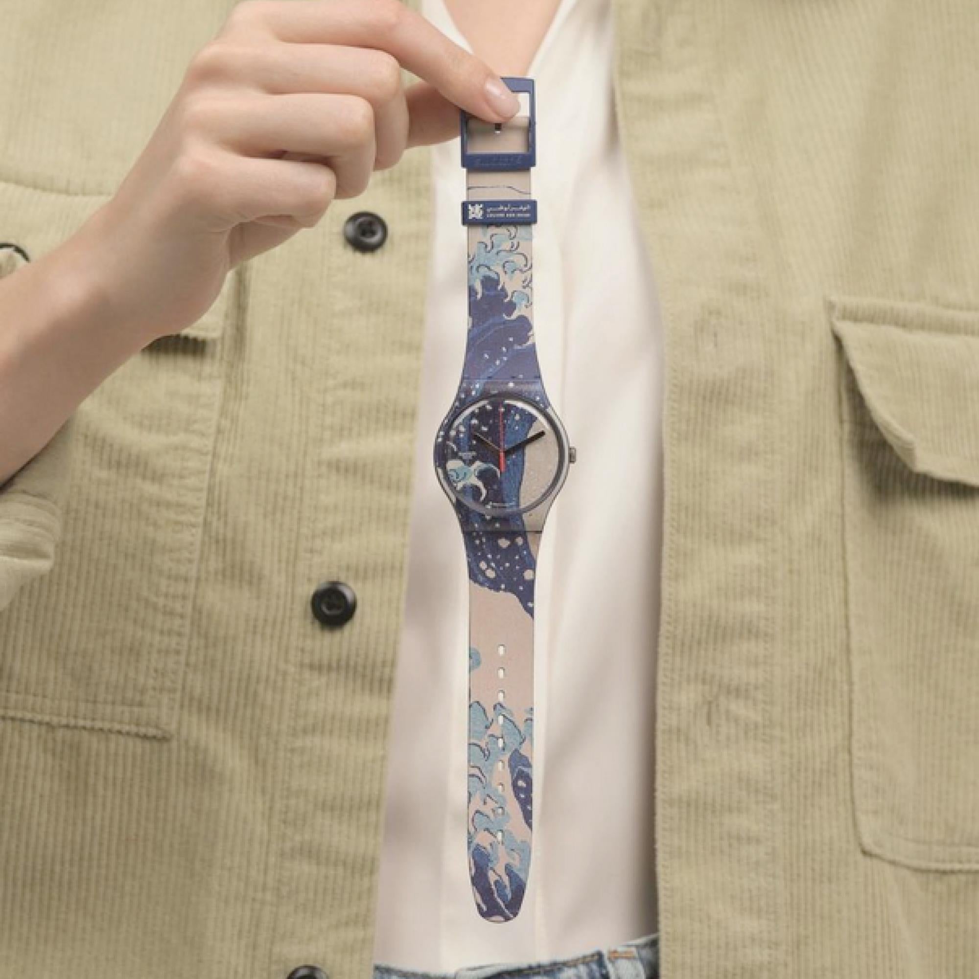 Swatch Art Journey Die Große Welle von Kanagawa Quarz Uhr SUOZ351
