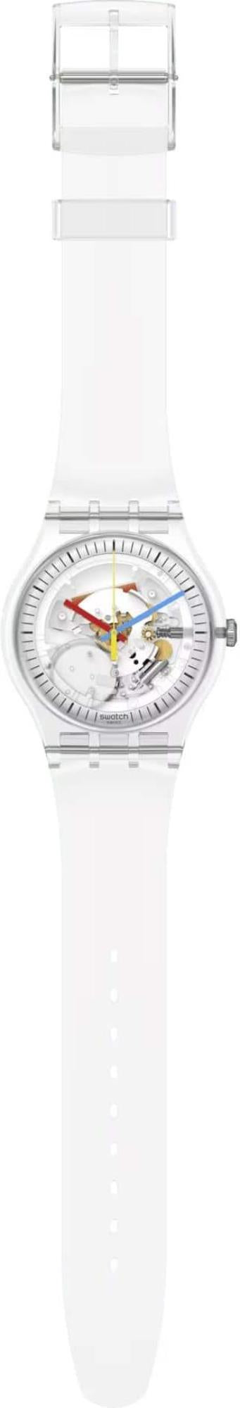 Swatch CLEARLY NEW GENT Transparente Zifferblatt Uhr SO29K100-S06