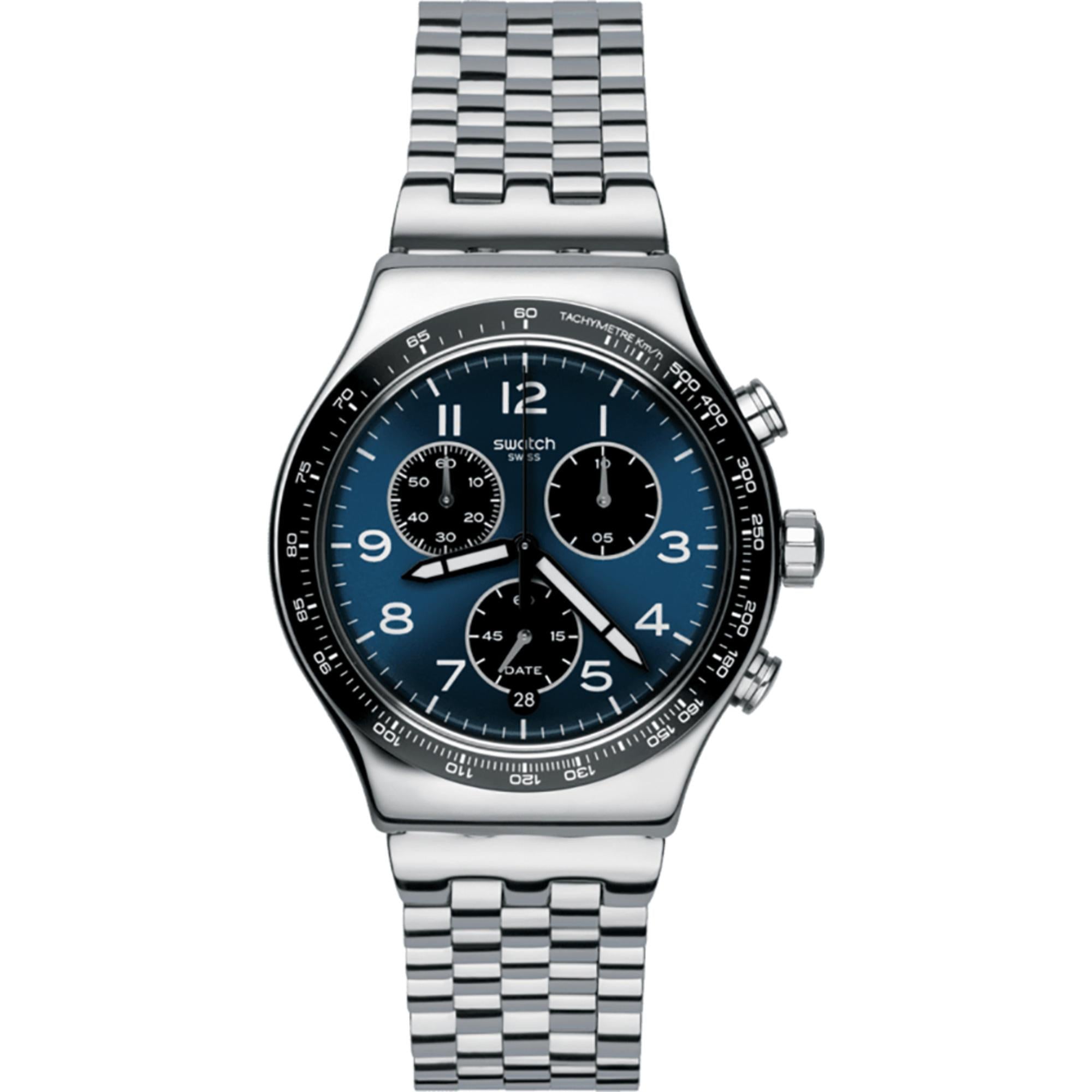 Swatch BOXENGASSE AGAIN Blue Dial Men's Watch YVS423GC
