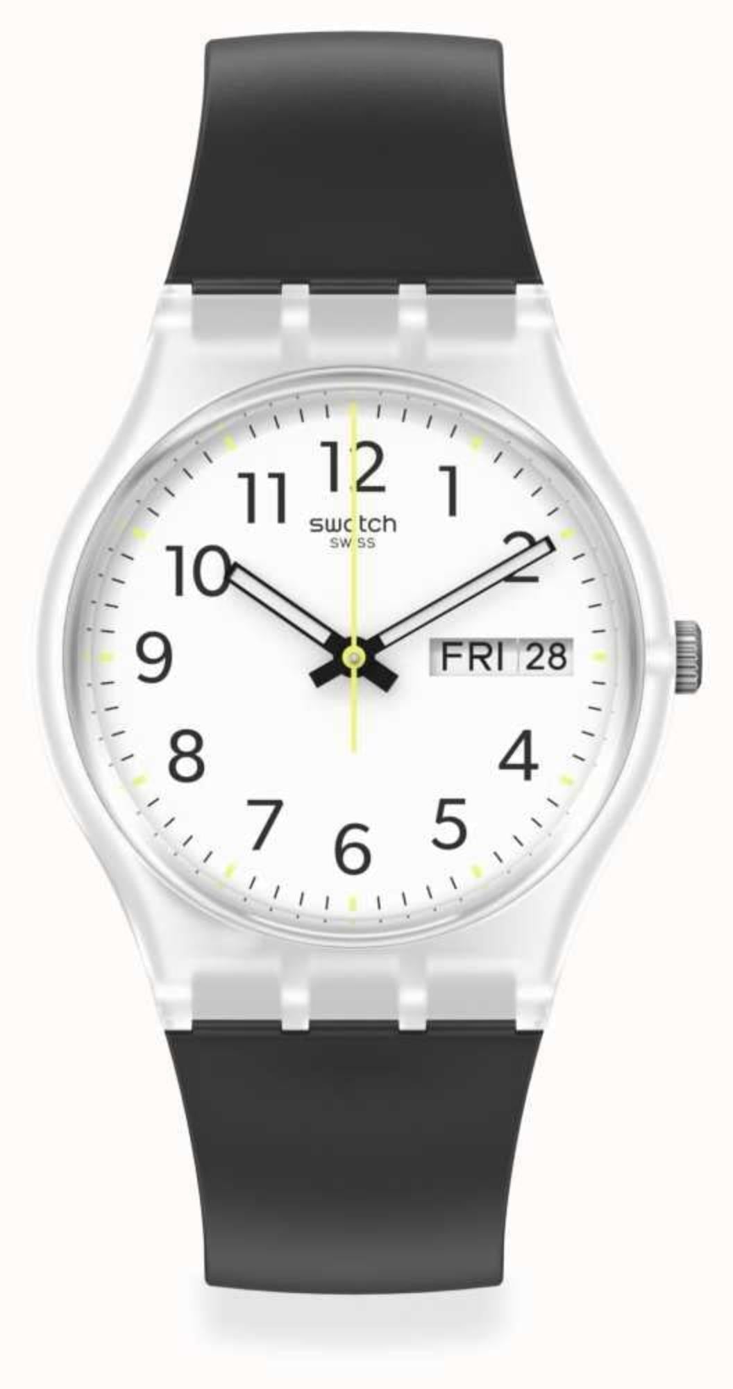Swatch Rinse Repeat Schwarze Monatliche Drops Schwarze Herren Uhr GE726-S26