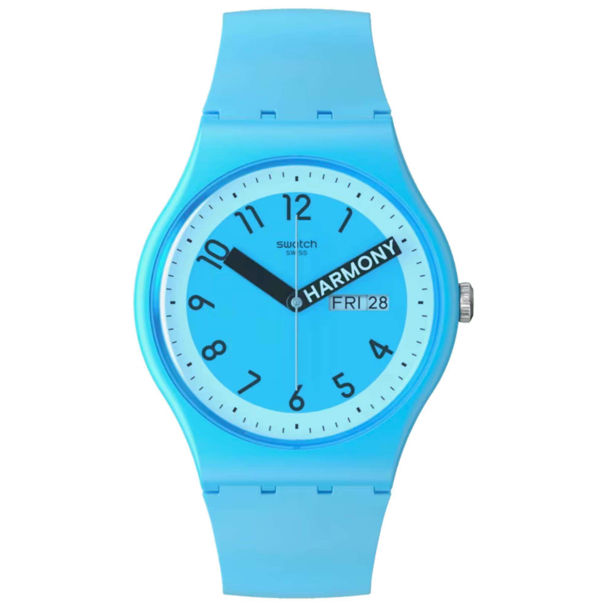 Swatch Pride 'Proudly Blue' Quartz Blue Dial Watch SO29S702