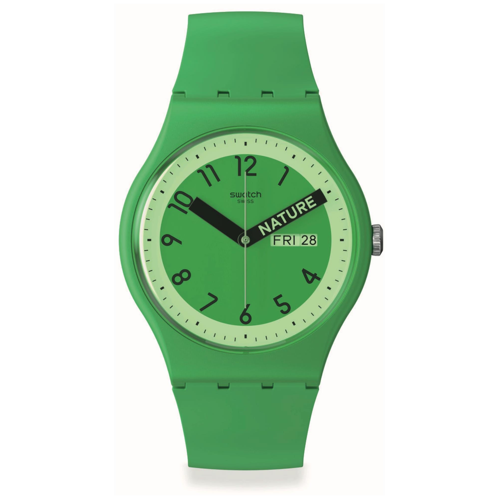 Swatch Proudly Green "Natur" Grünes Quarz Uhr SO29G704