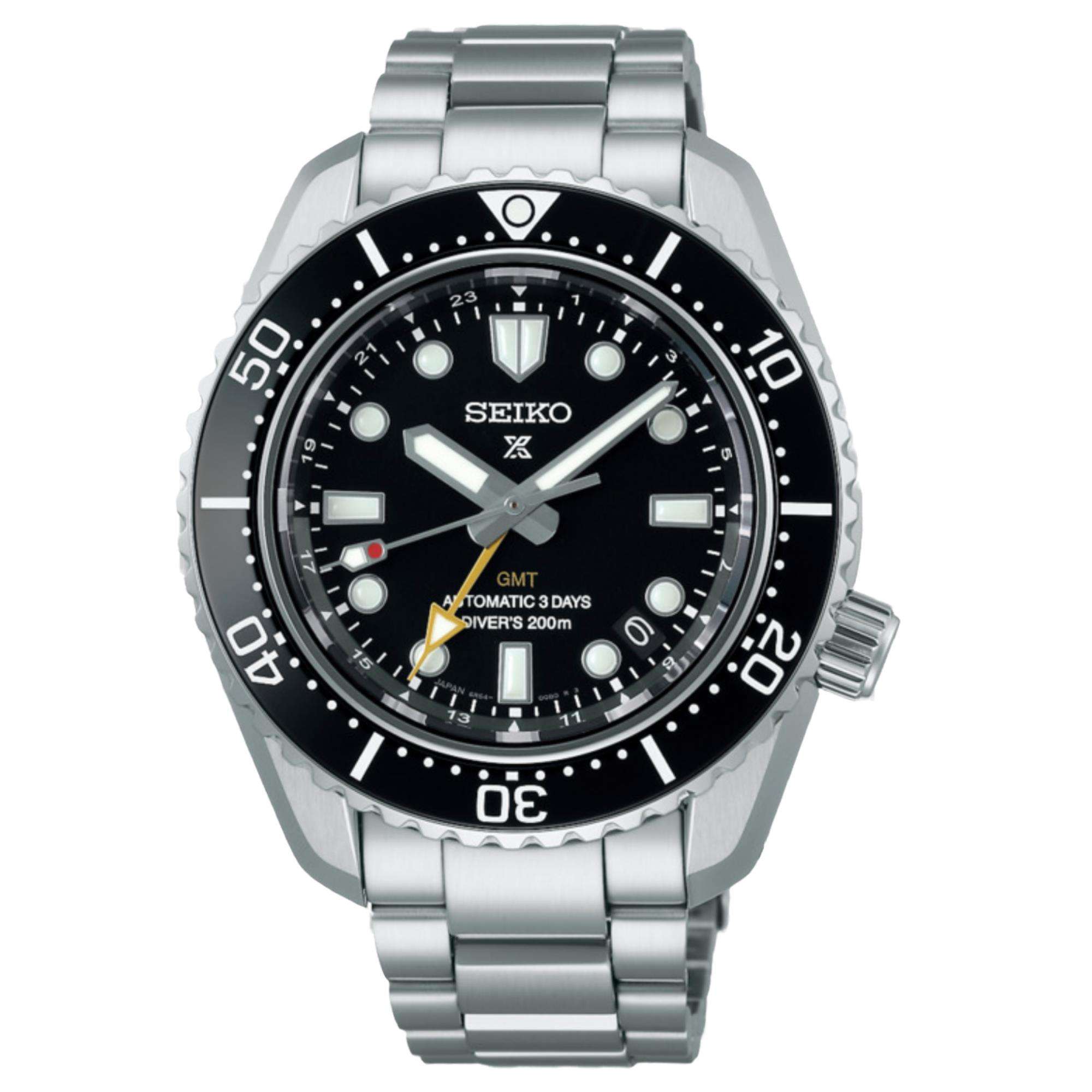 Seiko Prospex "Dark Depths" Taucher GMT 1968 Modernes Re-Interpretation Automatik Schwarzes Zifferblatt Herren Uhr SPB383J1
