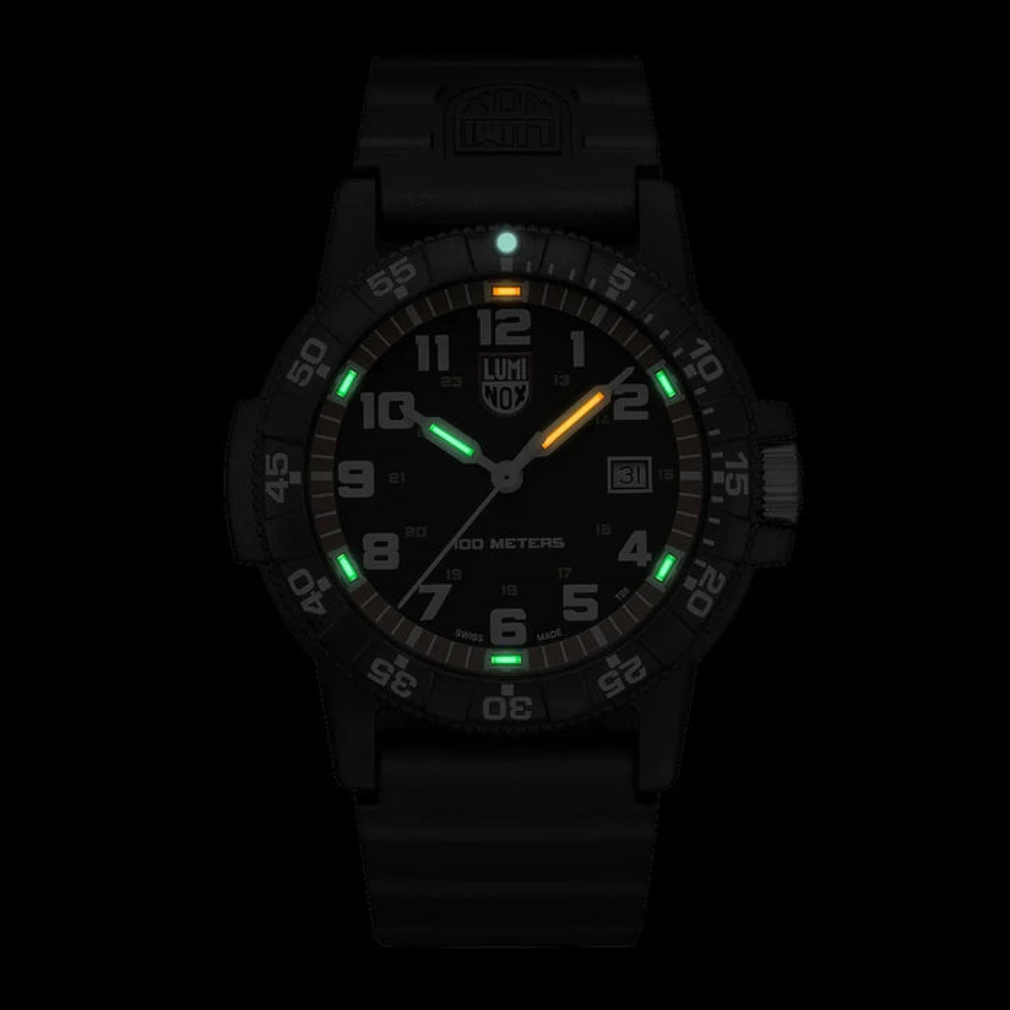 LEATHERBACK MEERESSCHILDKRÖTE RIESEN Schwarzes Zifferblatt Herren Uhr 0320 SERIE XS.0329.1