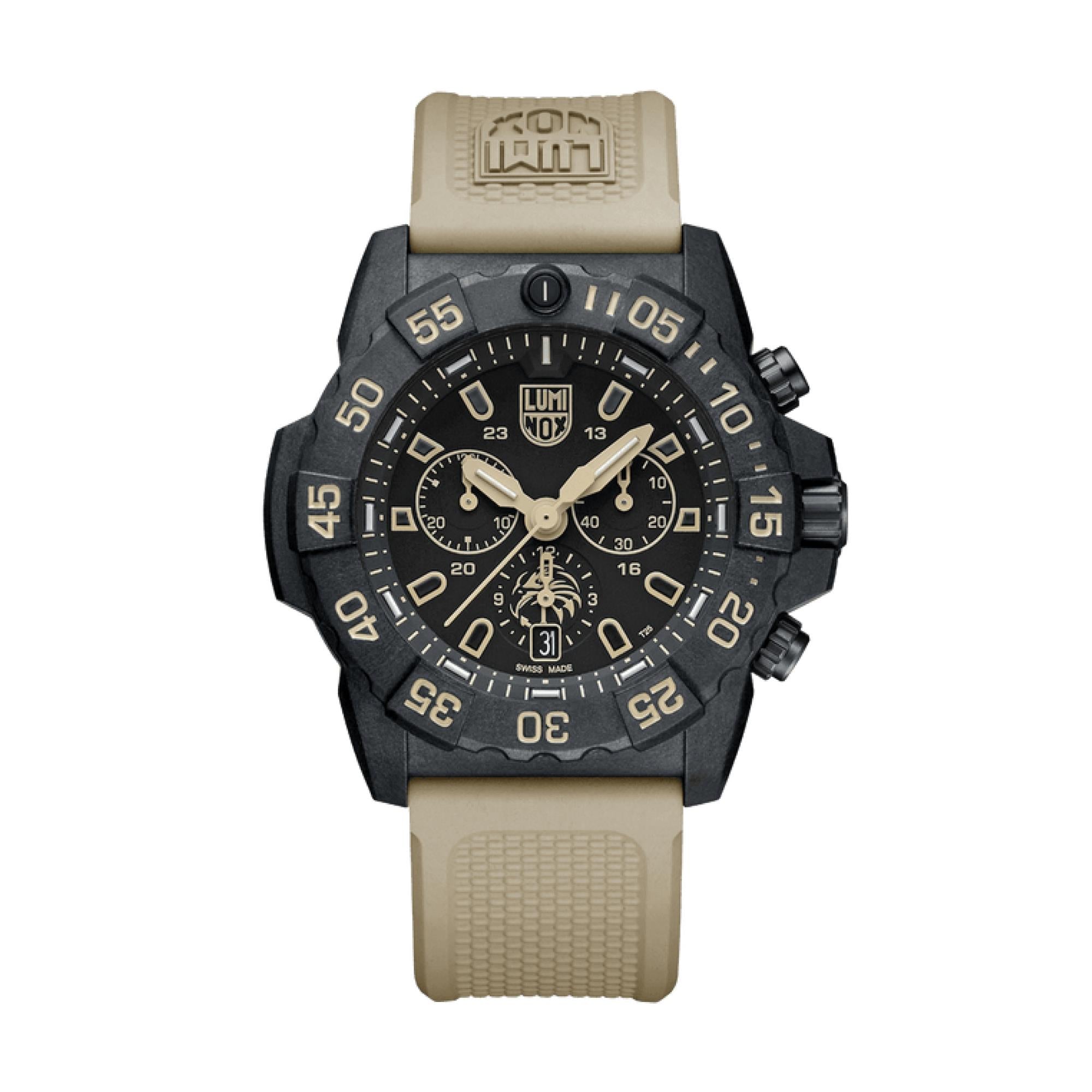 LUMINOX NAVY SEAL CHRONOGRAPH 3580 SERIE SCHWARZES ZIFFERBLATT HERREN UHR XS.3590.NSF.SET