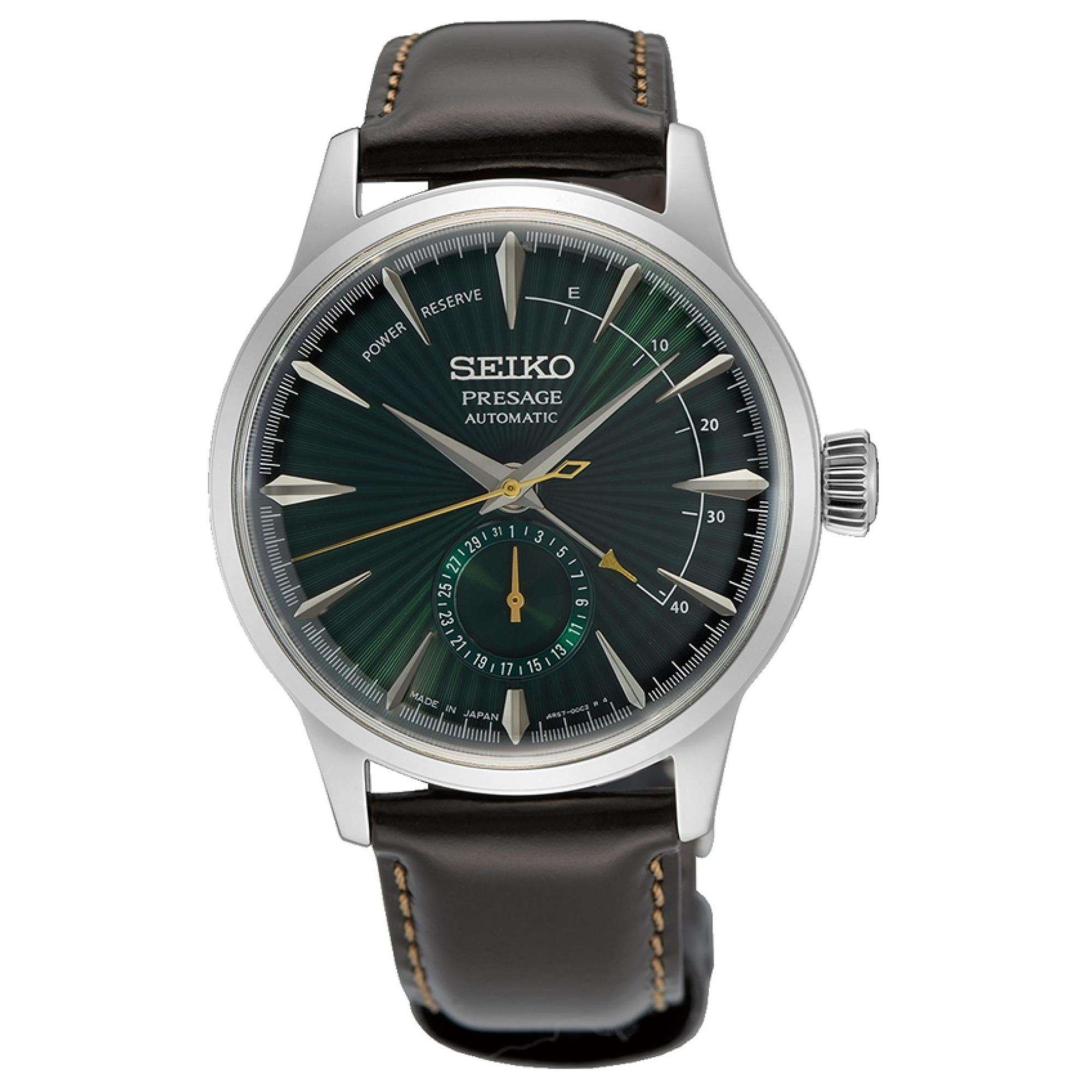 Seiko Presage Cocktail Time 'Midnight Mockingbird' Grün Zifferblatt Herren Uhr SSA459J1
