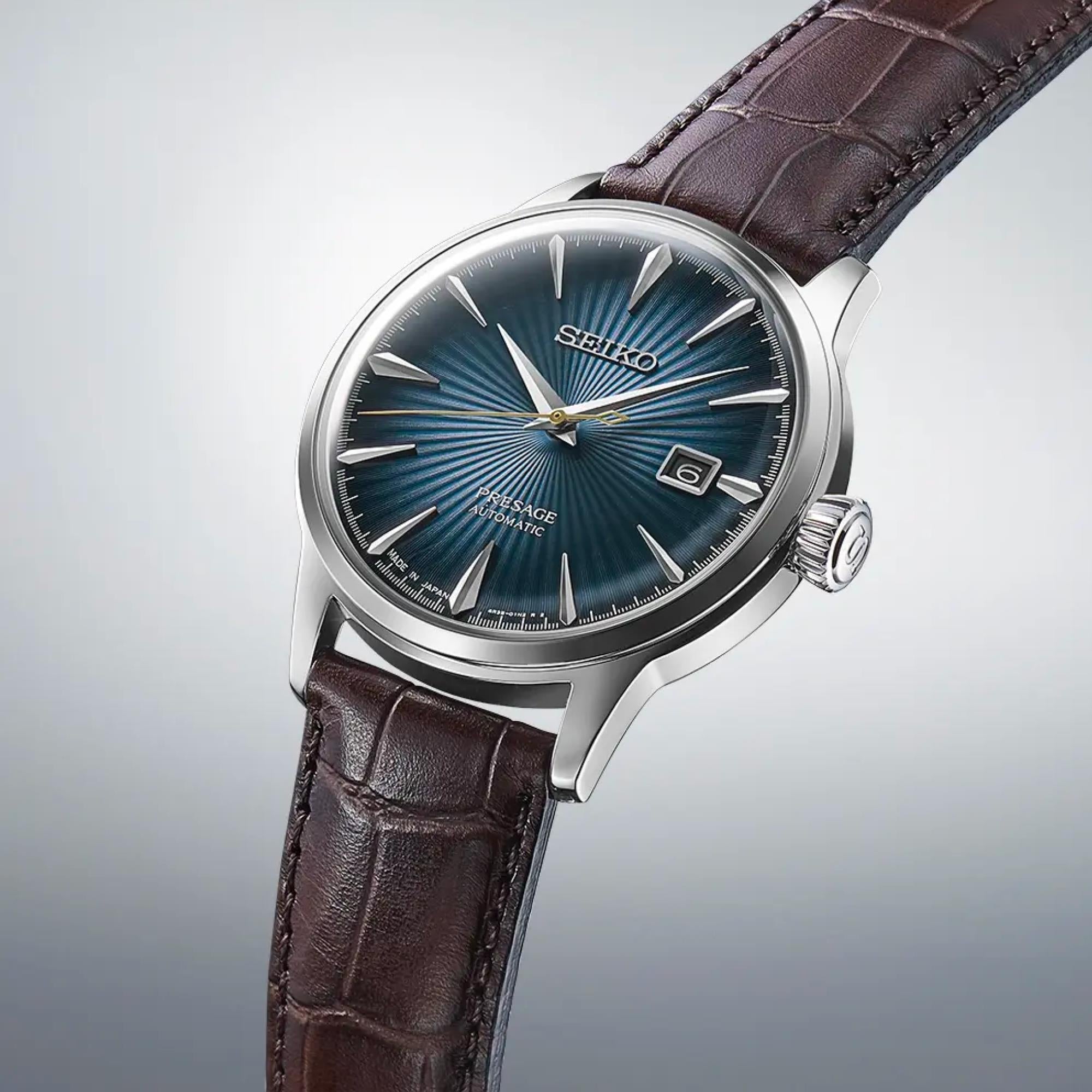 Seiko Presage Cocktail Time 'Midnight Blue Moon' Blue Dial Men's Watch SRPK15J1