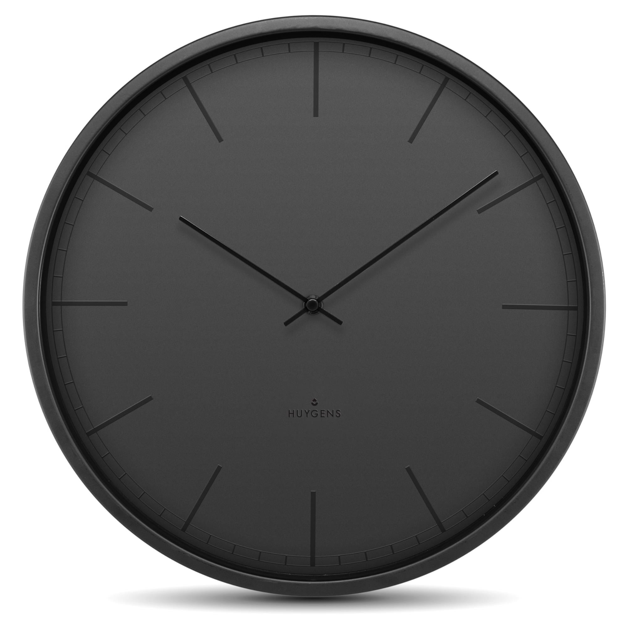 Huygens Schwarze Ton-Serie Index Wanduhr 35cm HU16002
