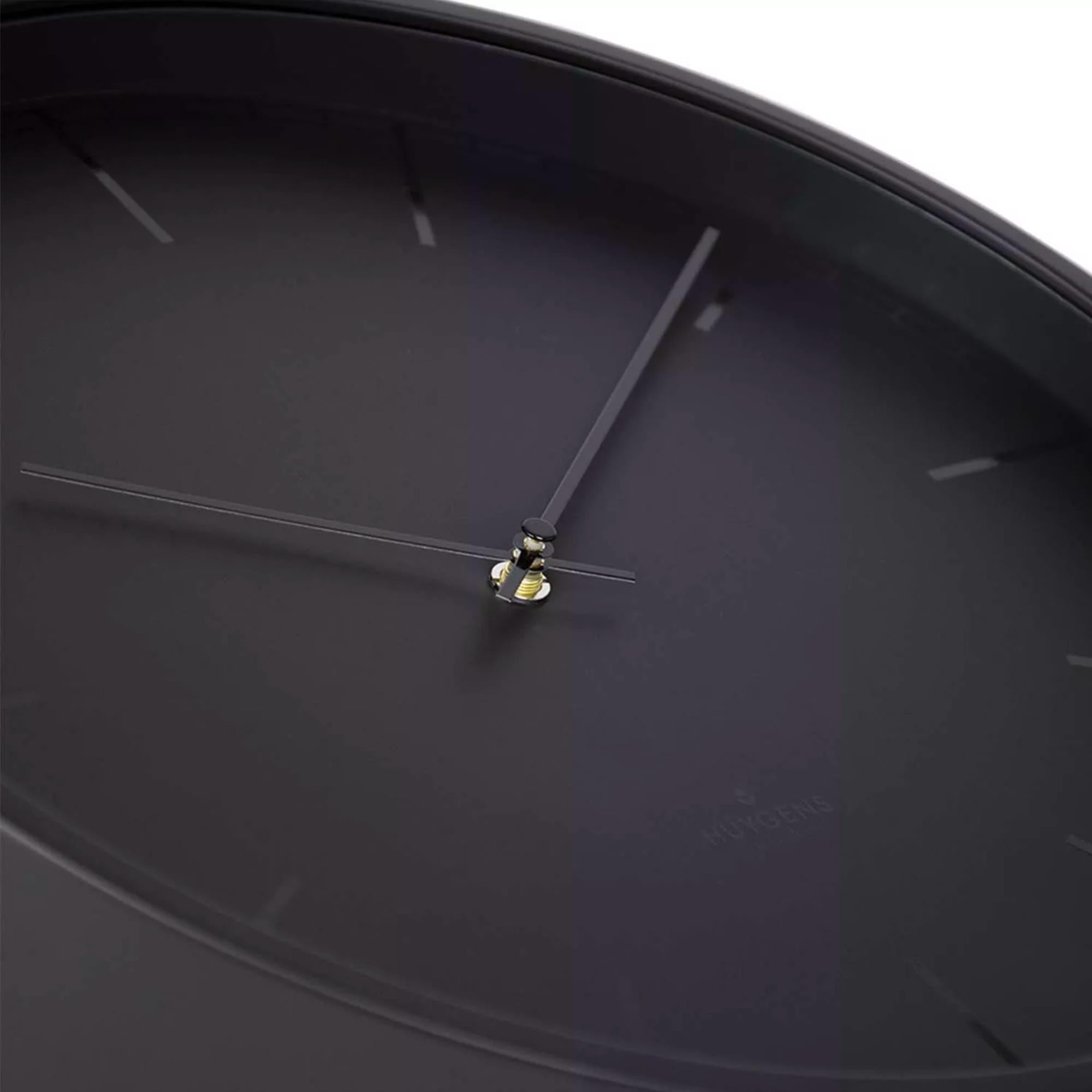 Huygens Schwarze Ton-Serie Index Wanduhr 35cm HU16002
