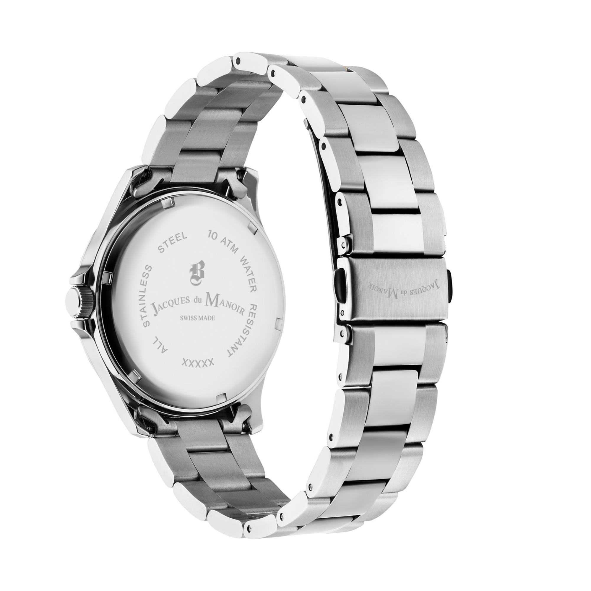 JDM Military Alpha I Black Dial Steel Bracelet Men's Watch JDM-WG001-09
