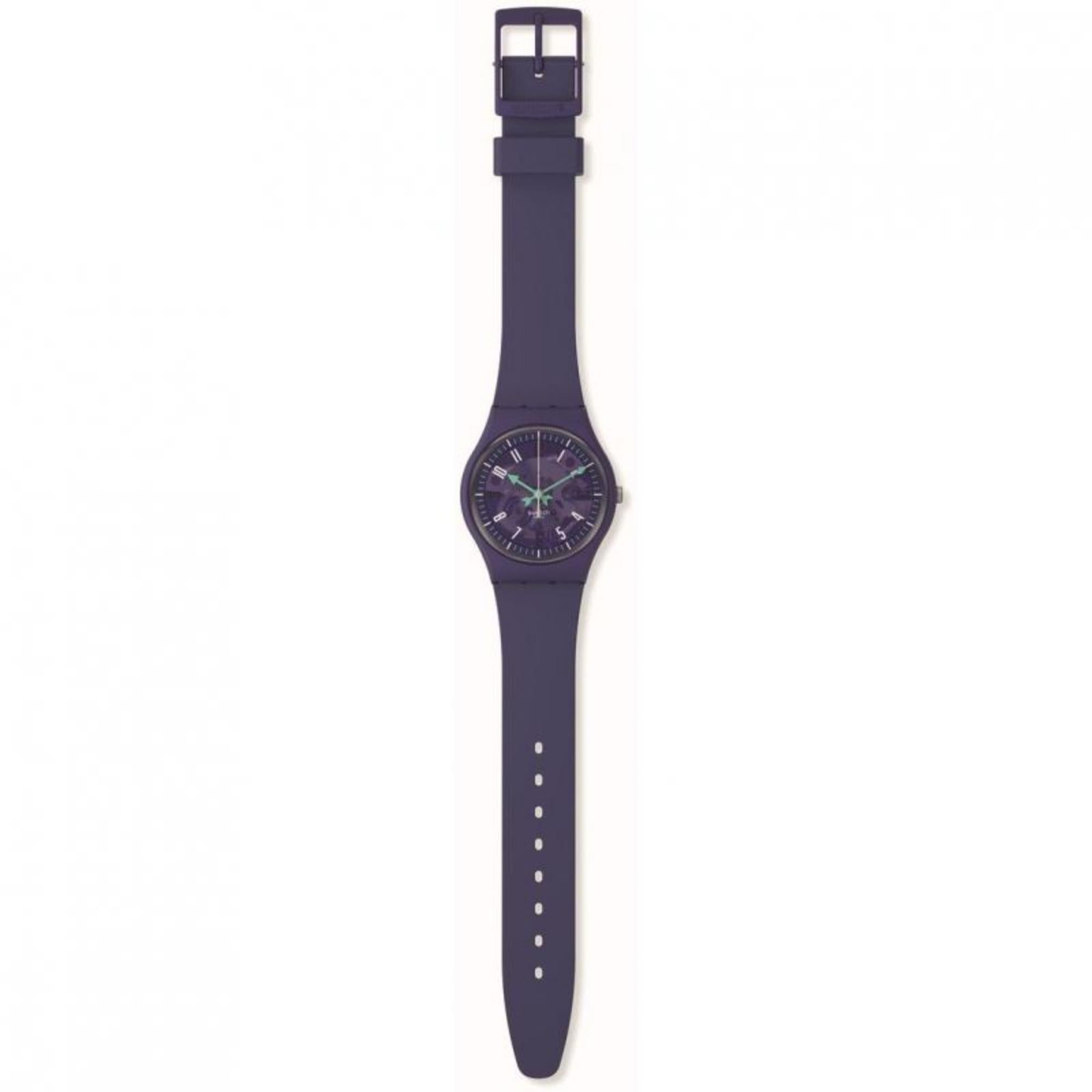 Swatch PHOTONIC PURPLE Purple Silicone Strap Purple Dial Watch SO28V102