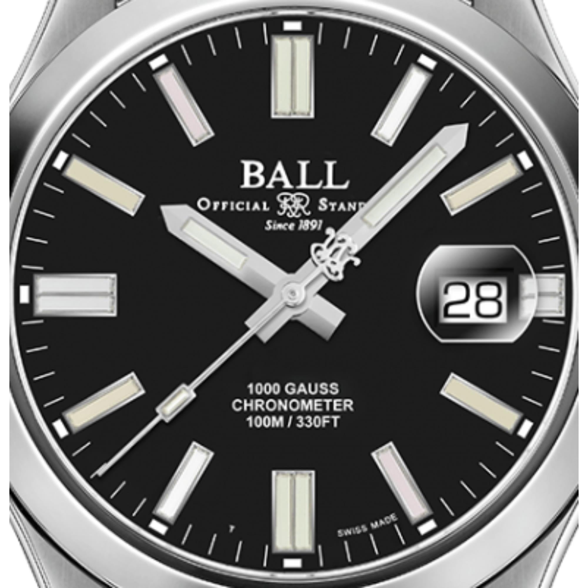 Ball Engineer III Legend II Limited Edition Automatik Schwarzes Zifferblatt Stahlarmband Herrenuhr NM9016C-S5C-BKR