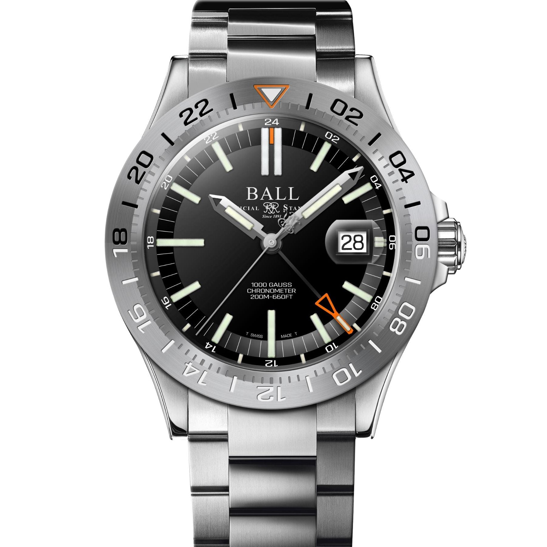 Ball Engineer III Outlier Limited Edition Automatik Schwarzes Zifferblatt Edelstahlarmband Herrenuhr DG9000B-S1C-BK