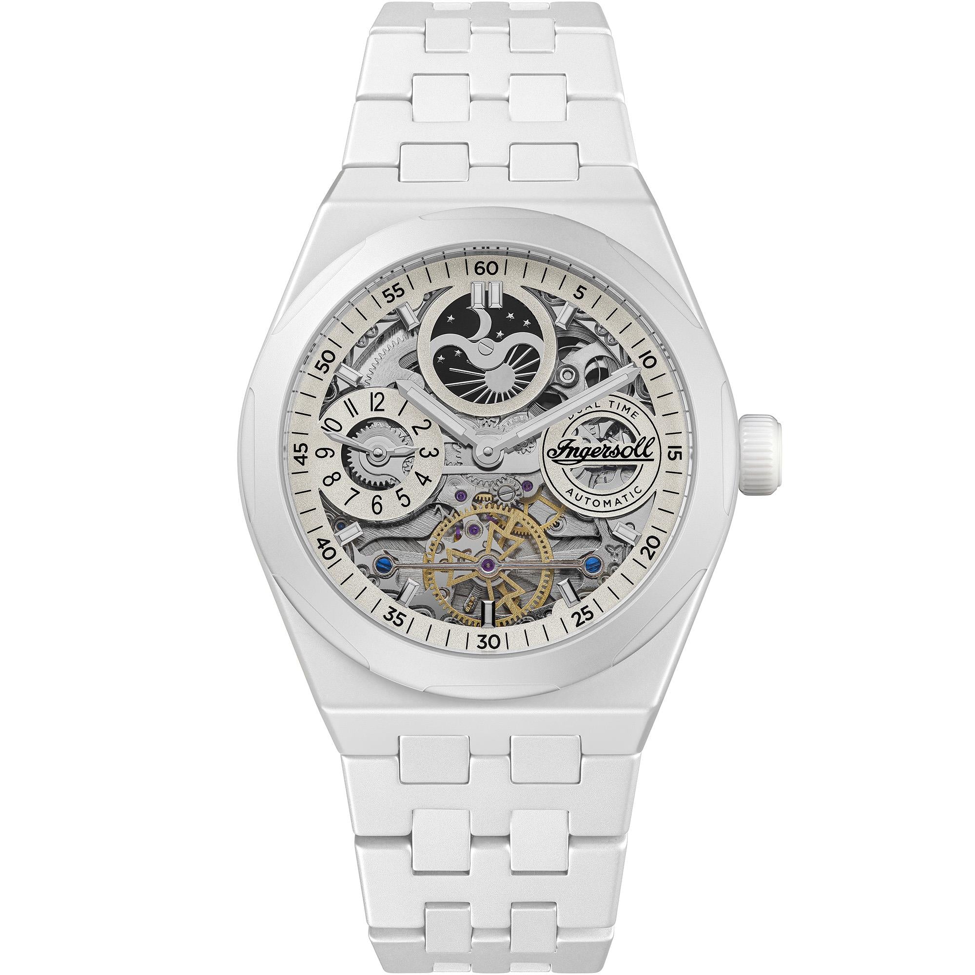 Ingersoll The Broadway Automatic White Dial Men's Watch - I15103