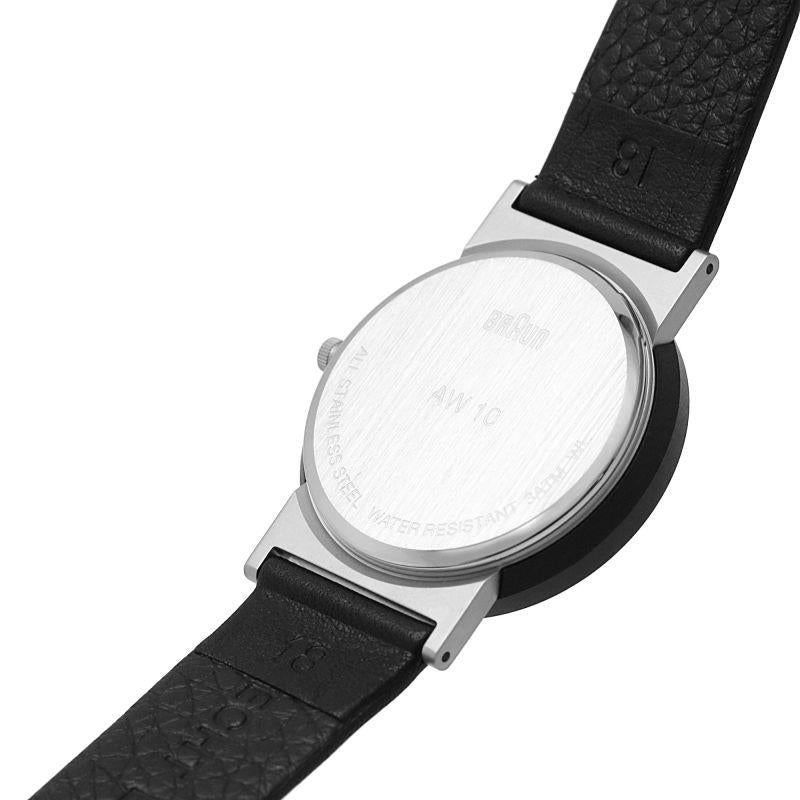 Braun Quarz Schwarzes Zifferblatt Schwarzes Lederarmband Herren Uhr AW10EVO