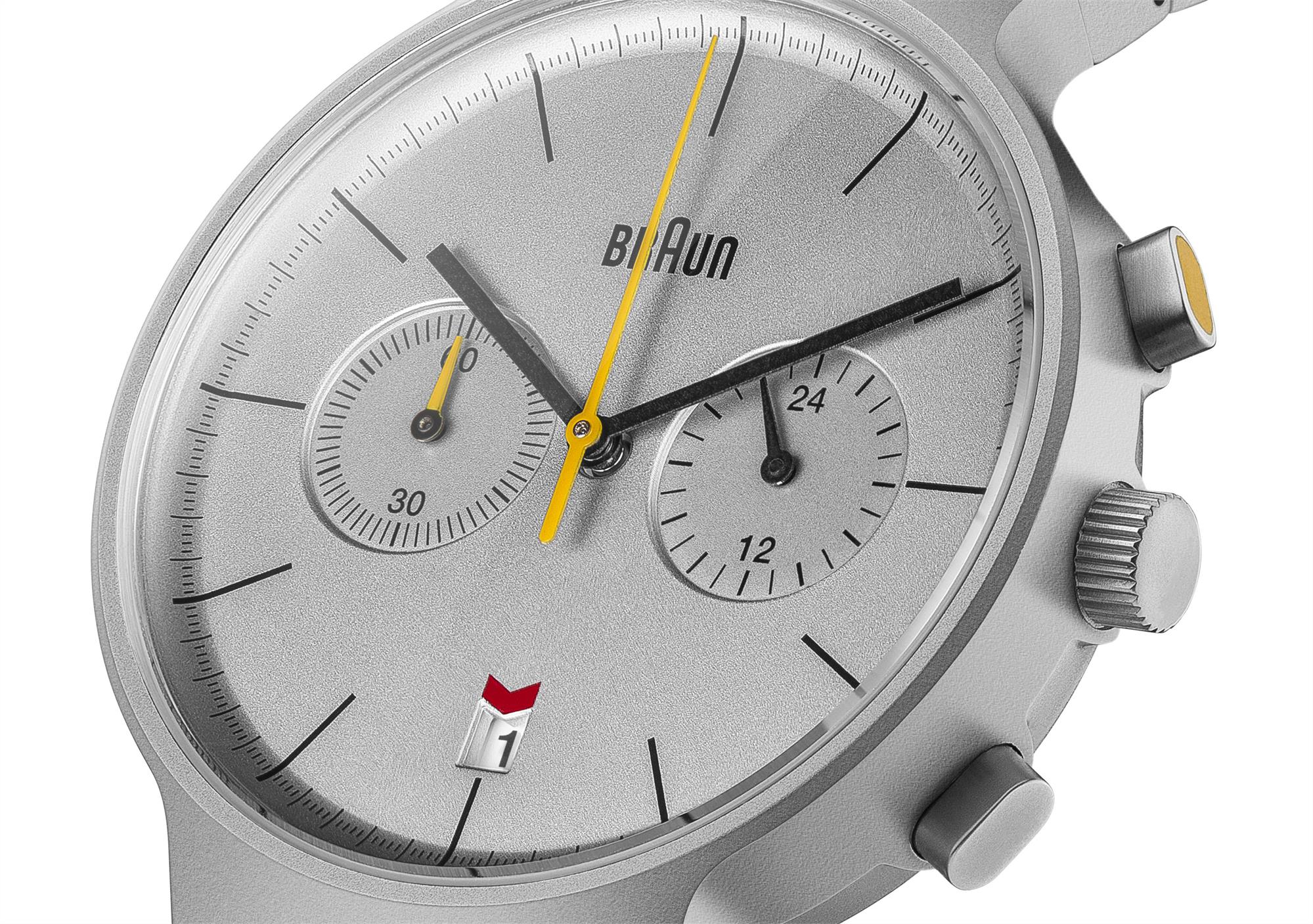 Braun Classic Quarz Silber Zifferblatt Stahlarmband Herren Uhr BN0265SLBTG